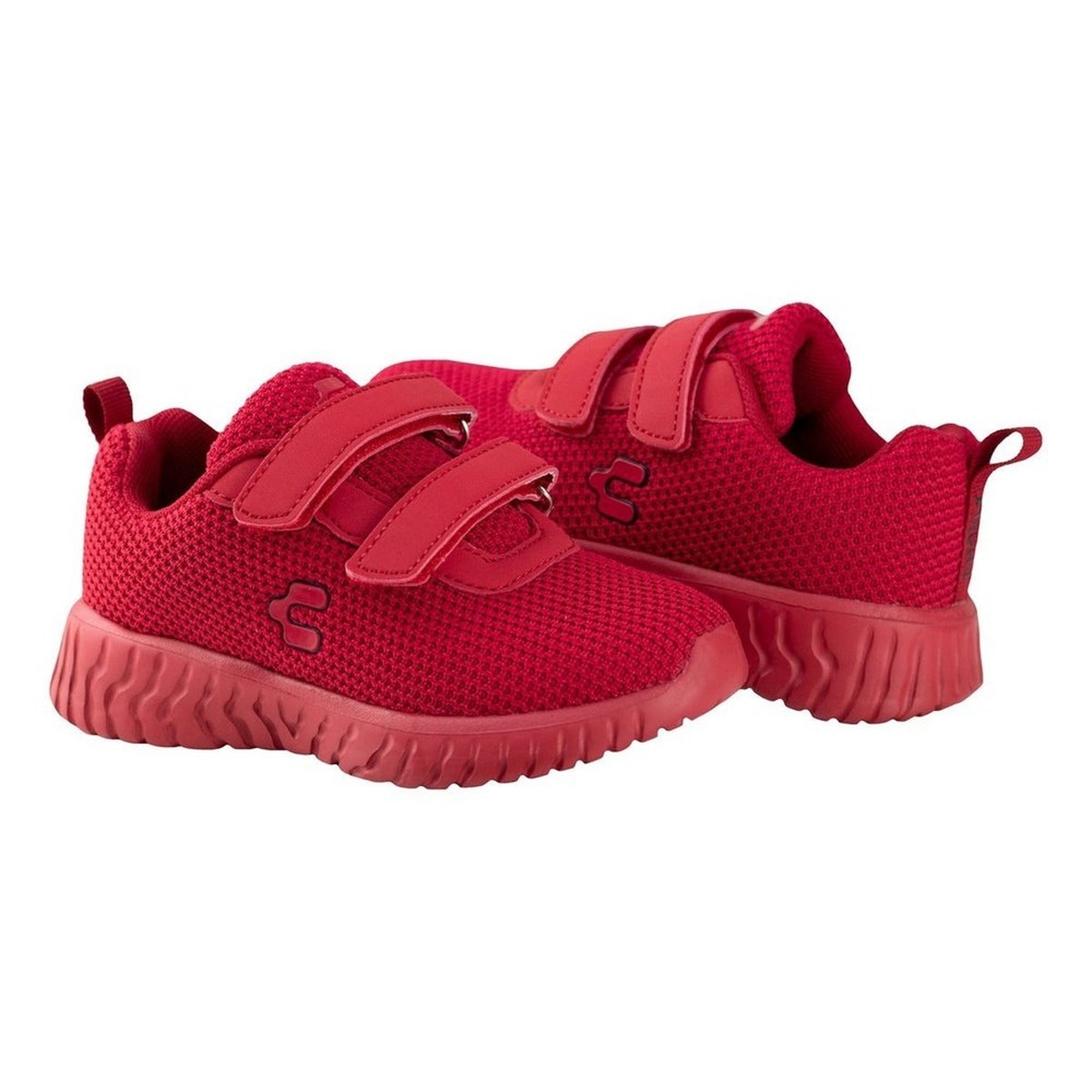 Tenis De Niño Running Charly Kids 1098142 Rojo Doble Velcro