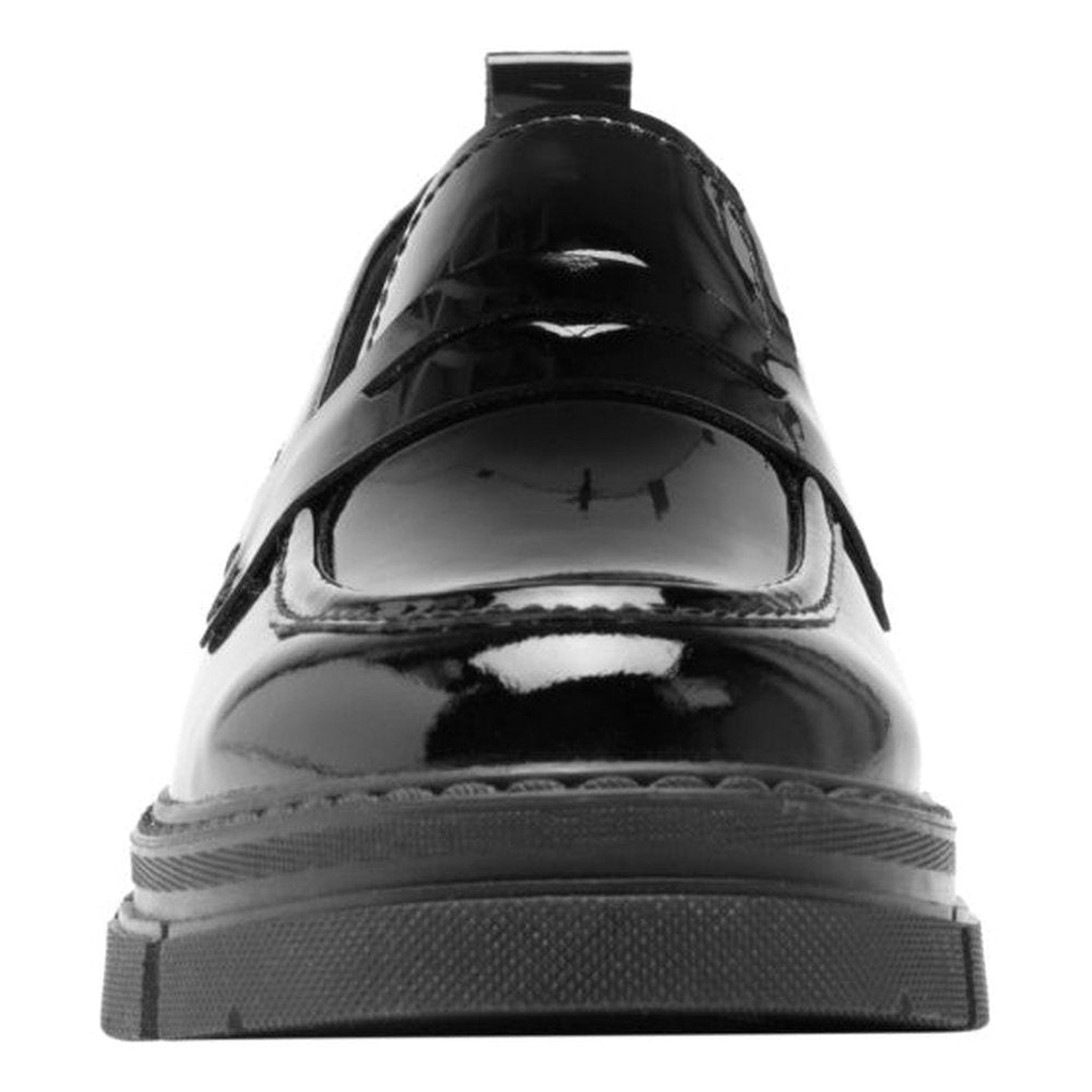 Mocasin Loafer De Charol Urbano De Mujer Flexi 124602 Negro
