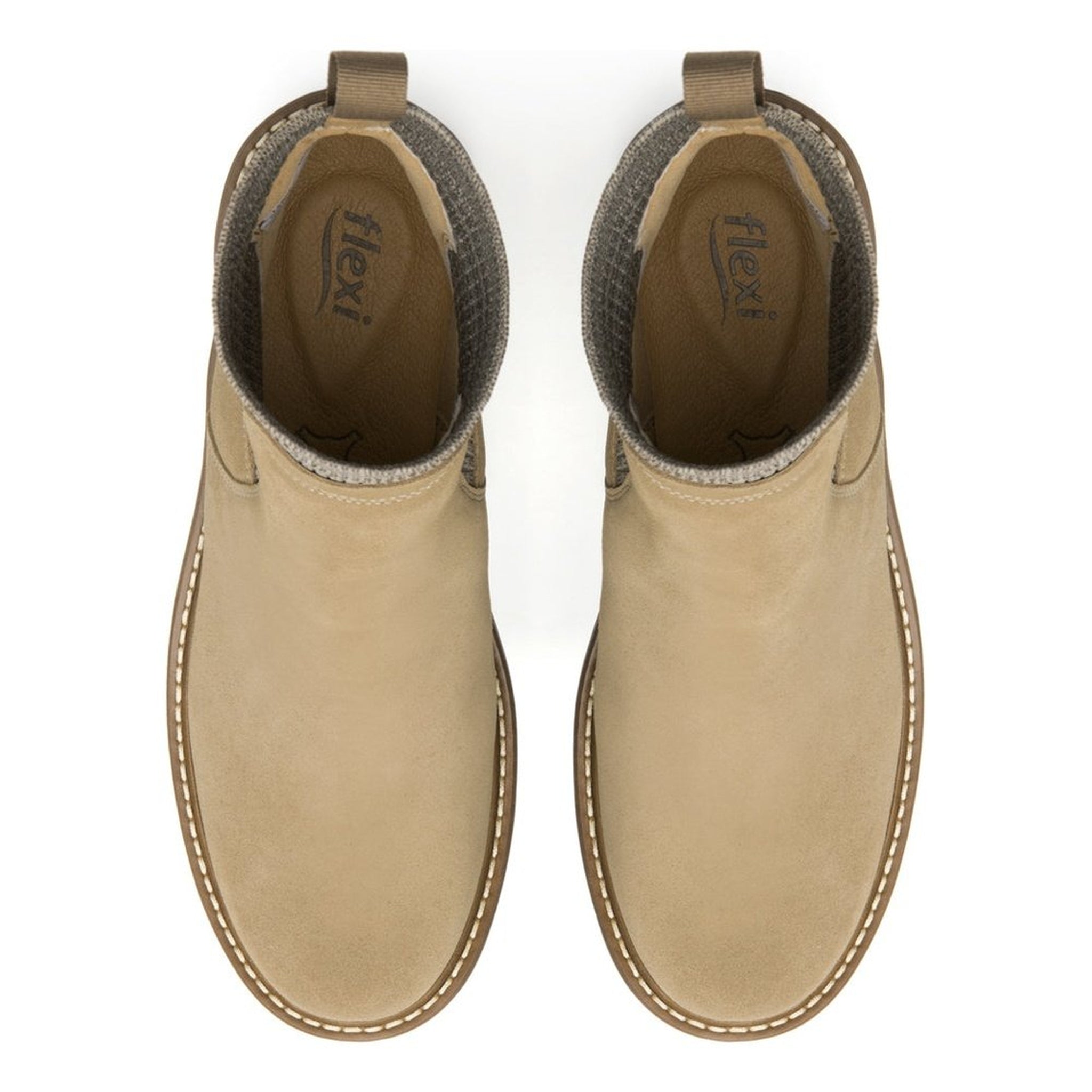 Botines Estilo Chelsea Mujer Flexi 37821 Arena Confort Moda