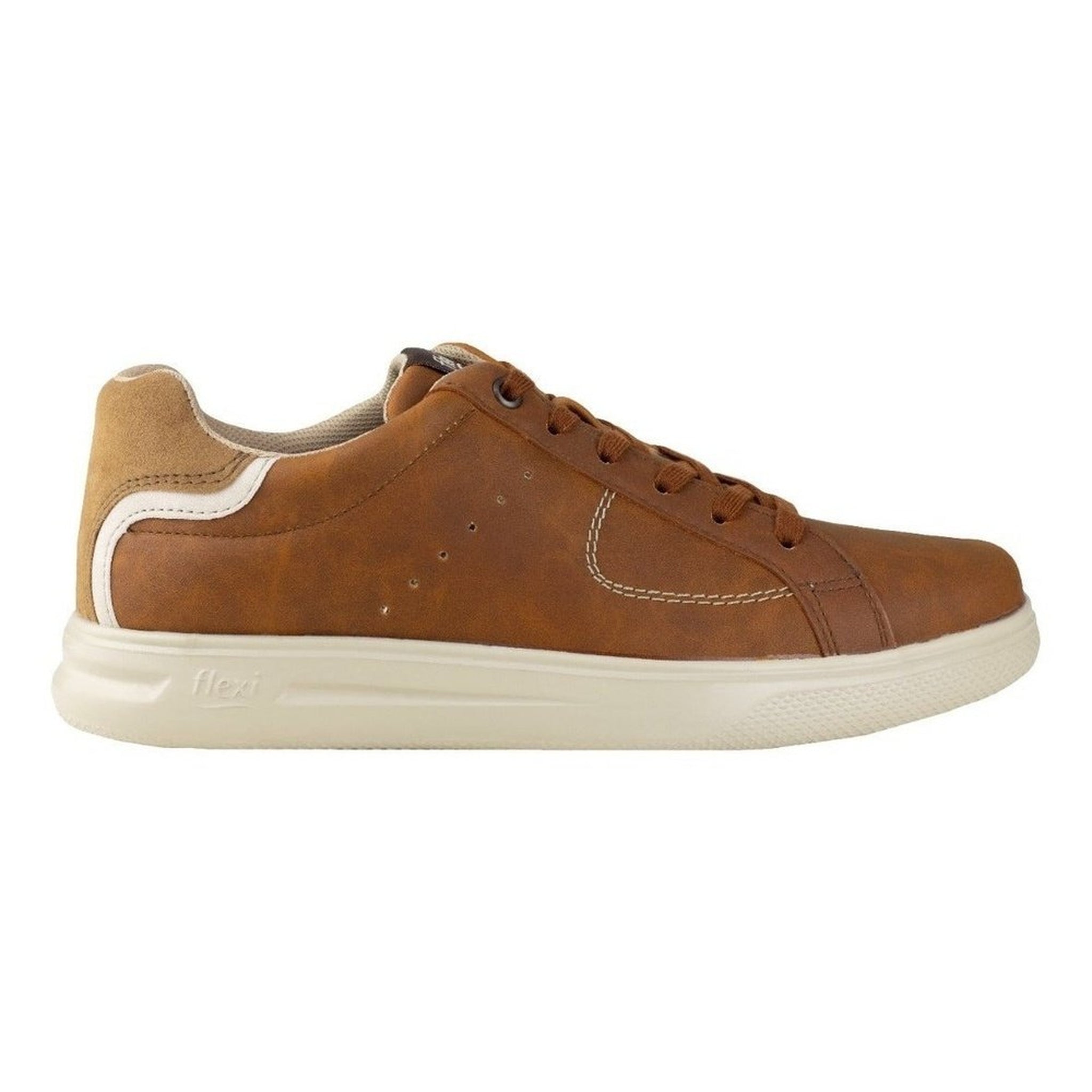 Tenis Hombre Sneakers Casual Moda Flexi 401216 Tan Livianos
