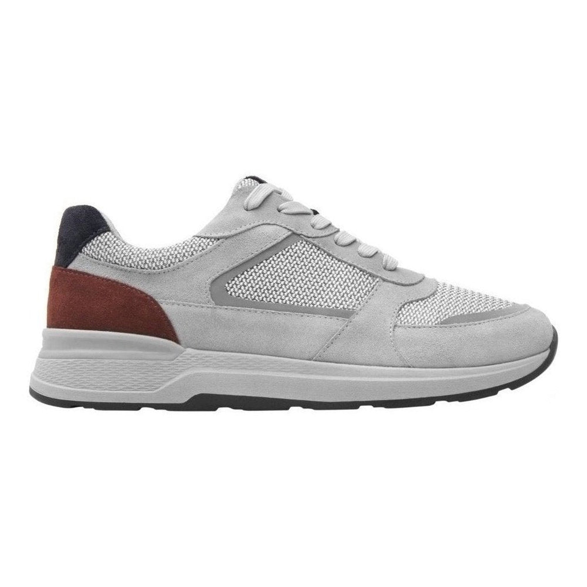 Tenis Urbano Para Hombre Flexi Moda 406903 Gris Piel Gamuza