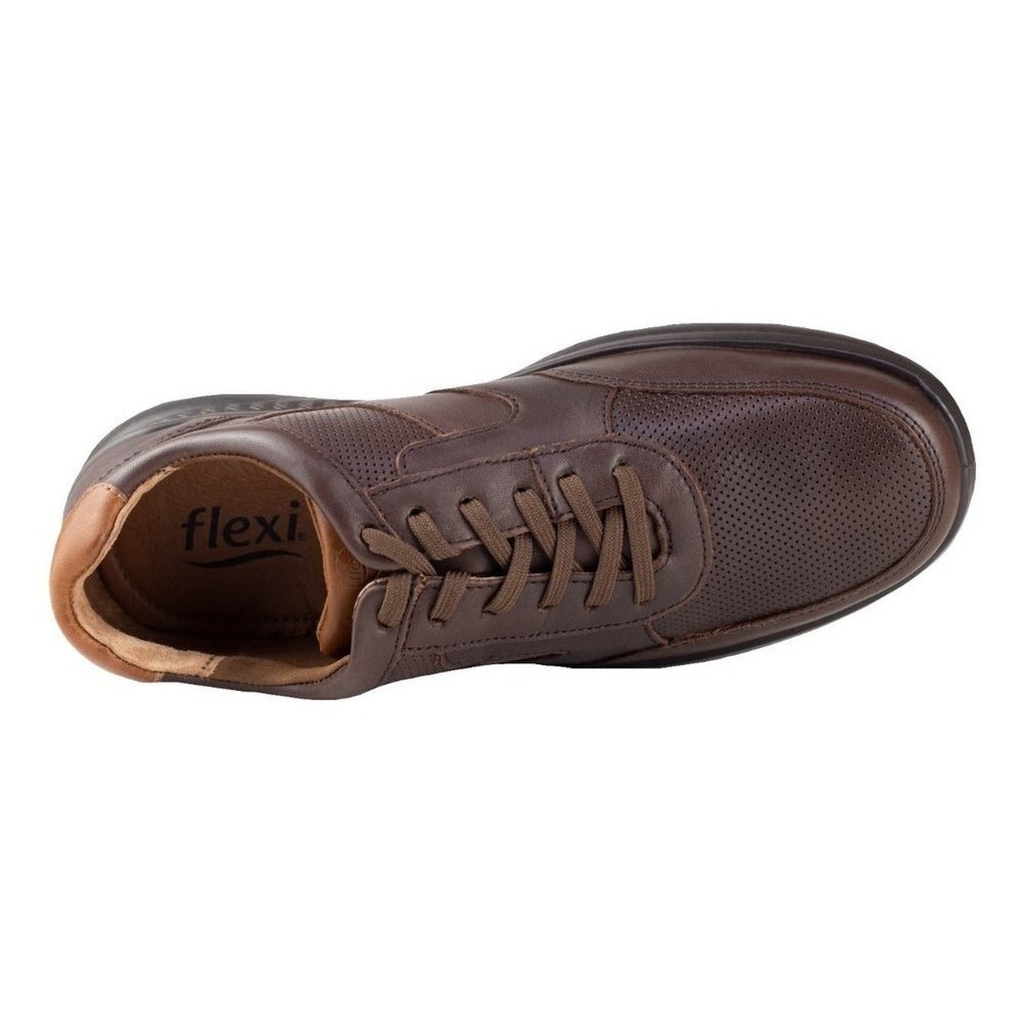 Zapato Hombre Oxford Flexi Piel 408204 Chocolate Suela Liger