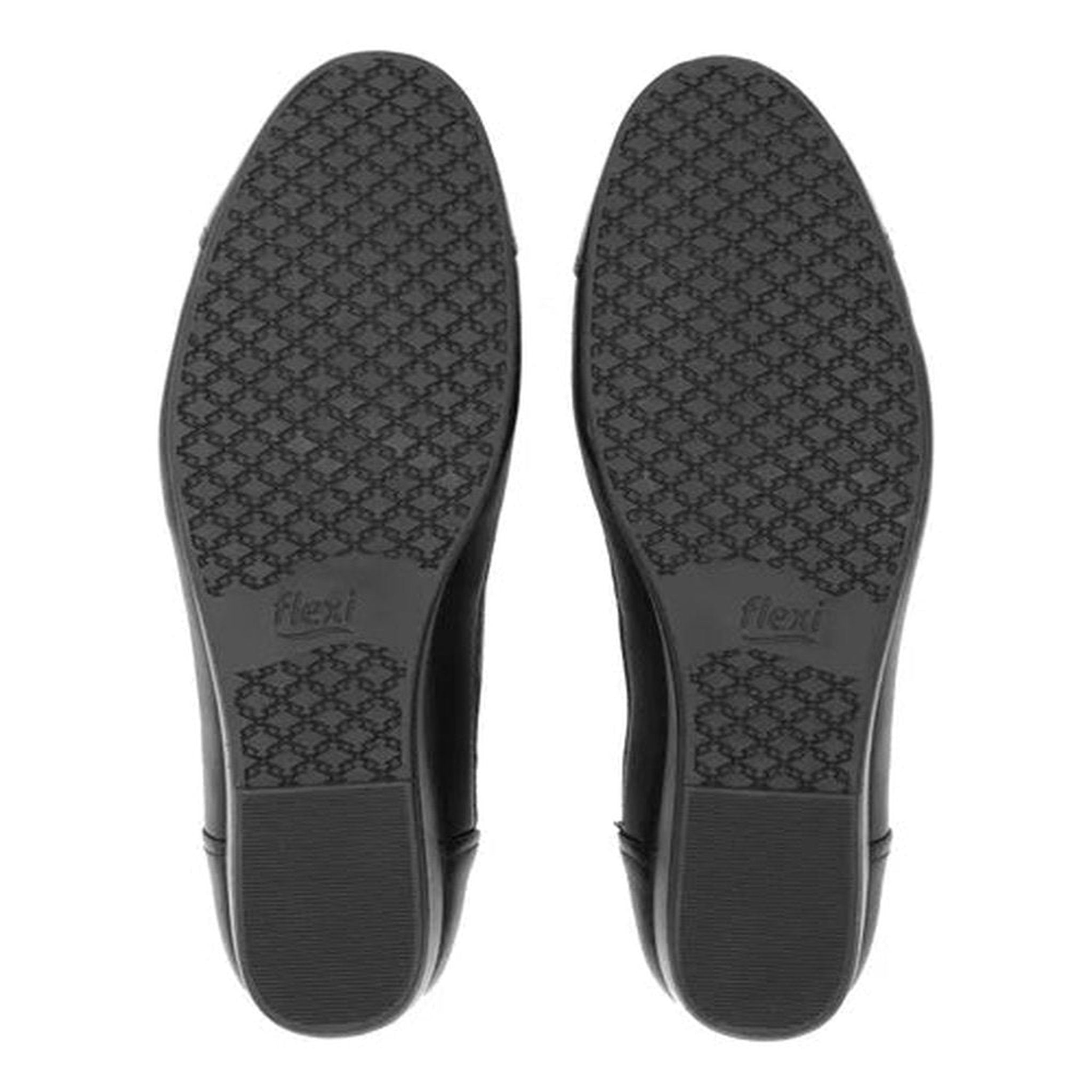 Zapato Flexi Negro Con Tacon Para Mujer Confort 127002 Moda