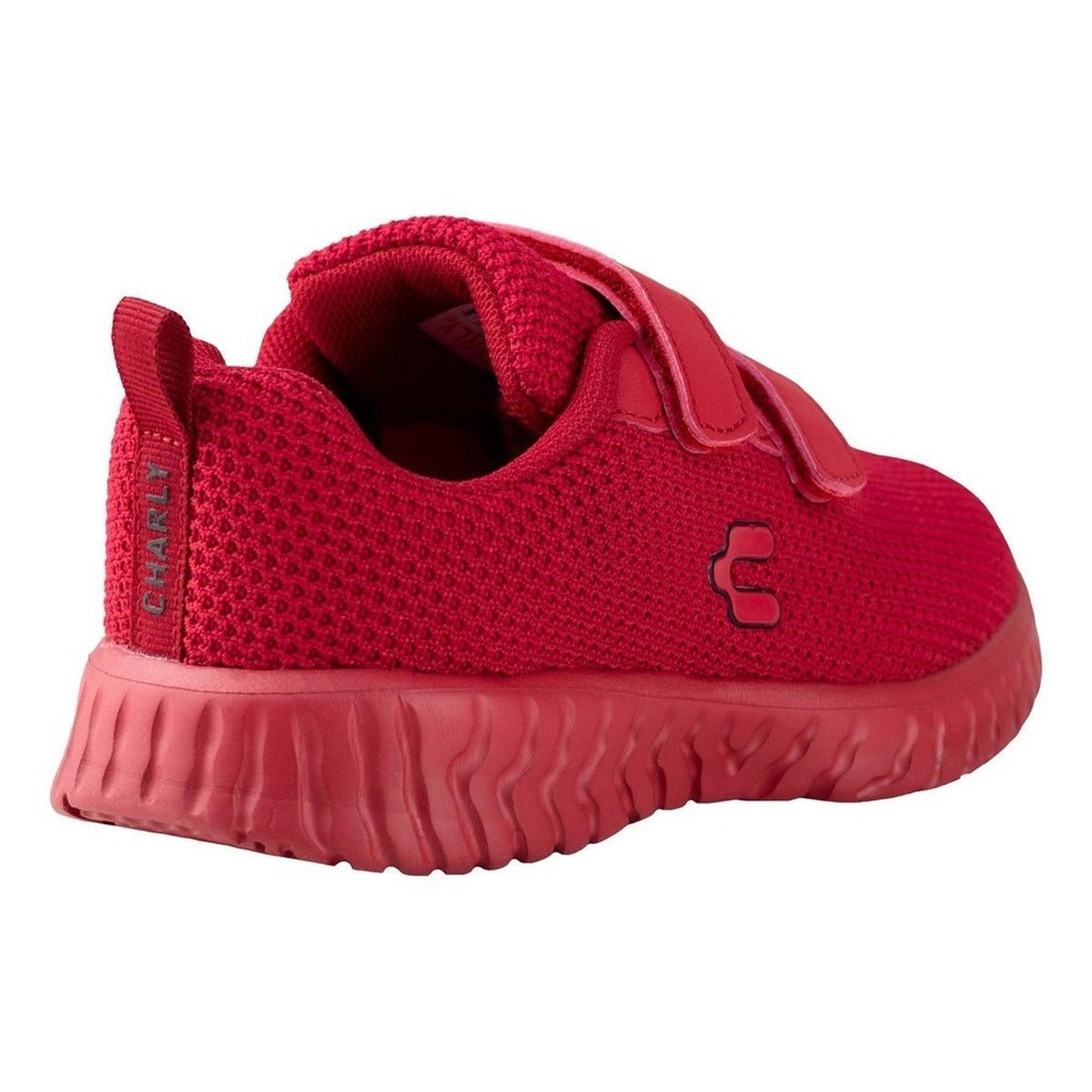 Tenis De Niño Running Charly Kids 1098142 Rojo Doble Velcro