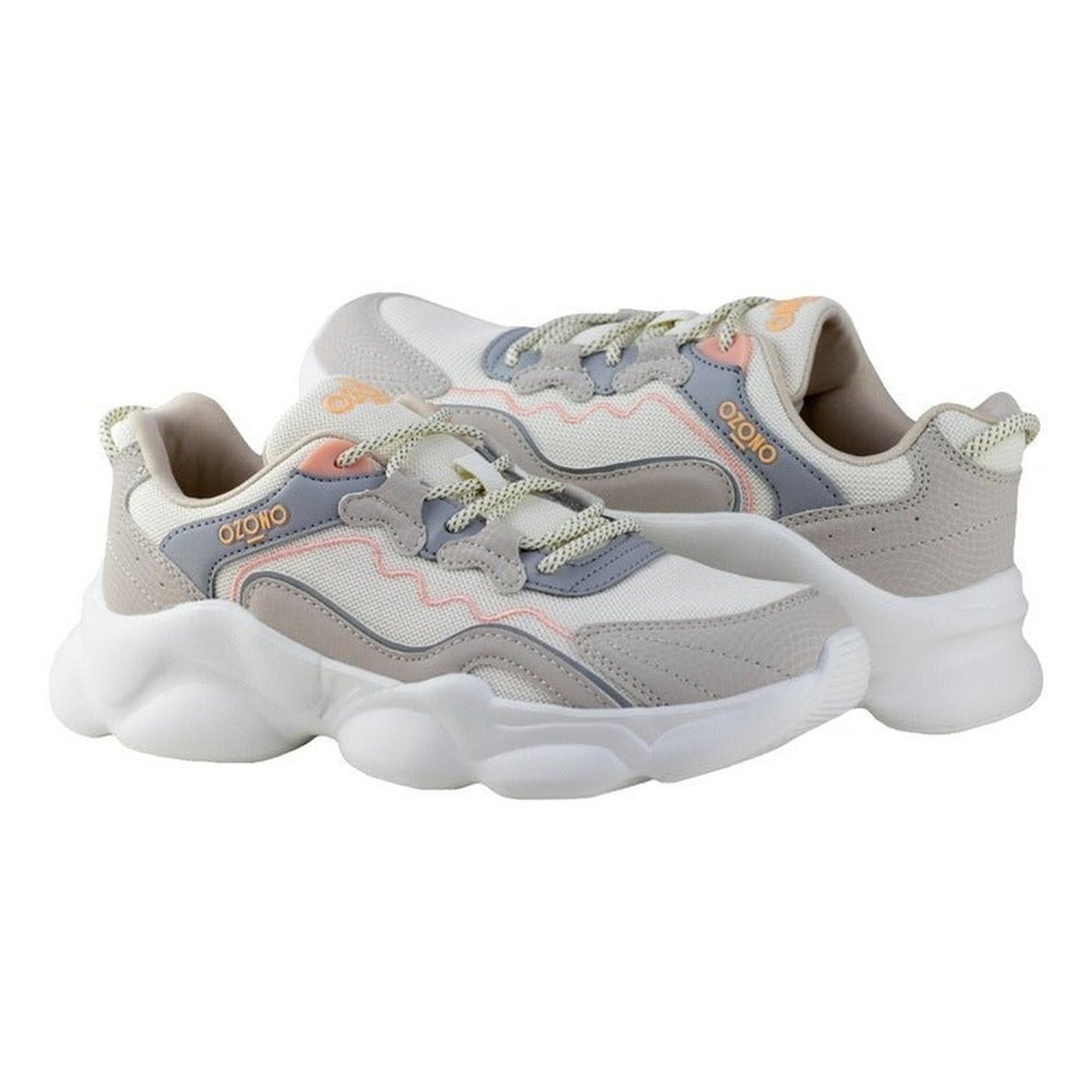 Tenis Urbano Sneaker Capa De Ozono Mujer Moda 603201 Beige