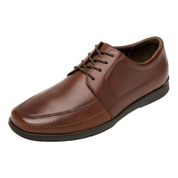 Zapato Oxford Clasico Hombre Semivestir Flexi 413702 Cognac
