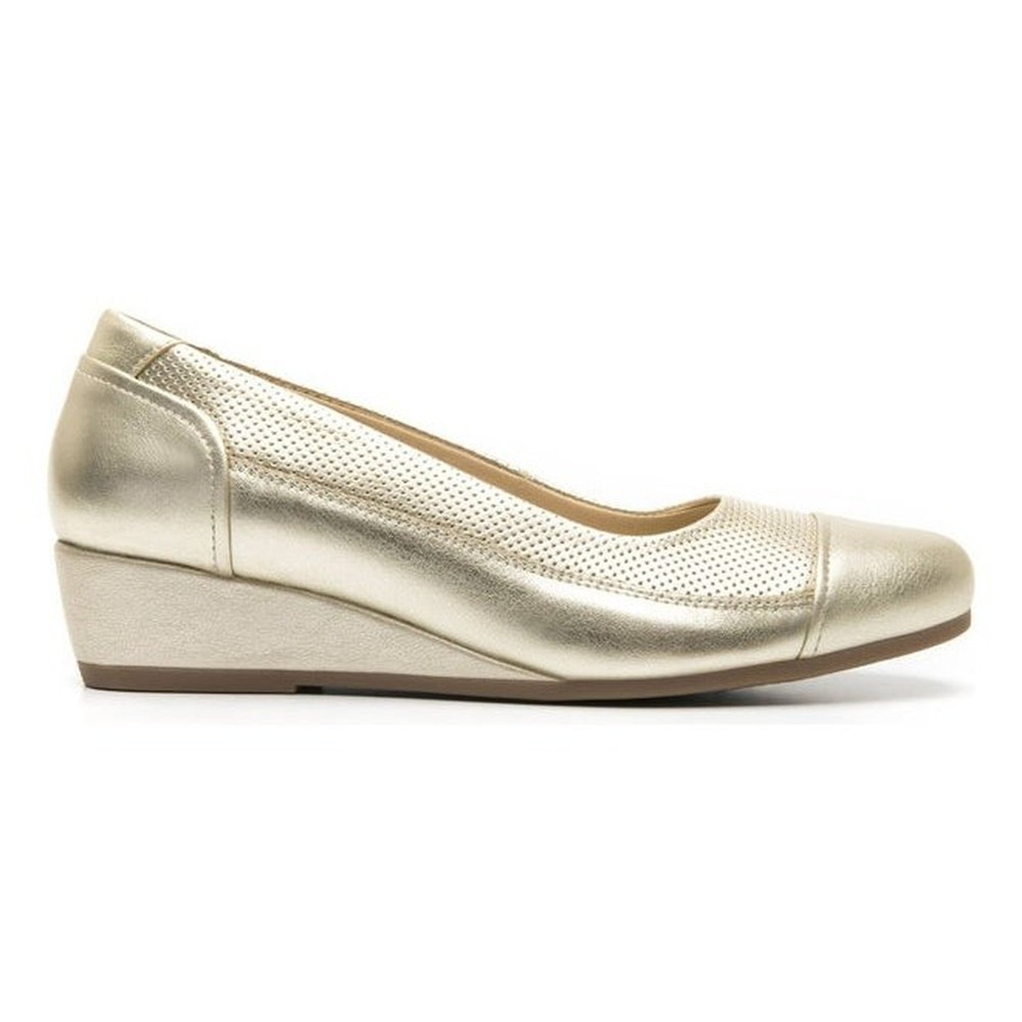 Zapatos Flexi Para Mujer Con Tacon Oro Confort 127002 Moda