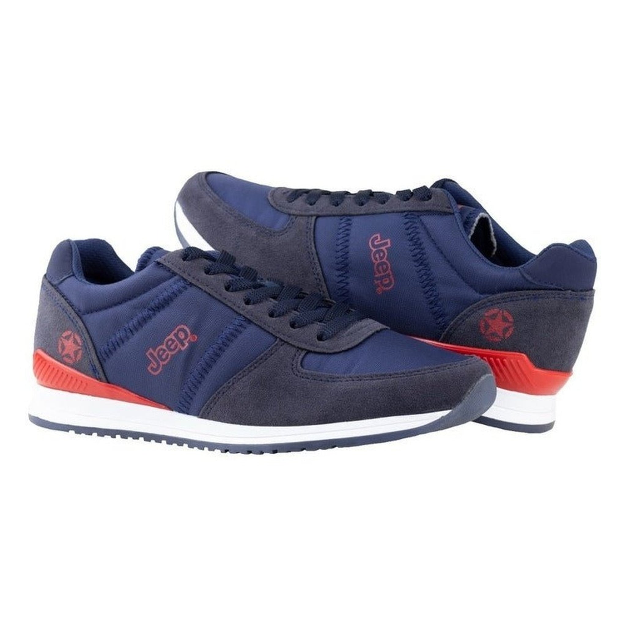 Jeep Tenis Casuales De Hombre Js200 Marino Nobuck Original