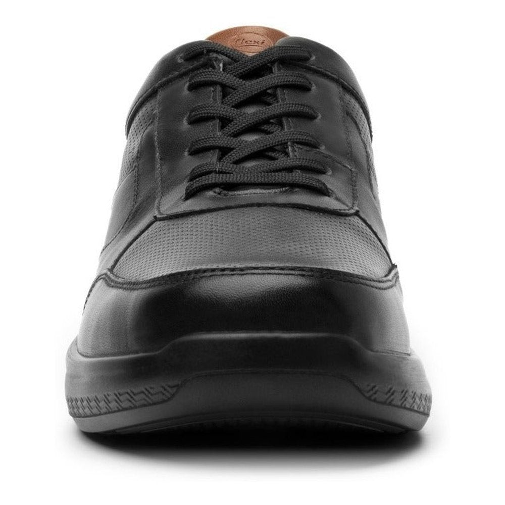Zapatos De Piel Para Hombre Casuales Flexi 408204 Negro