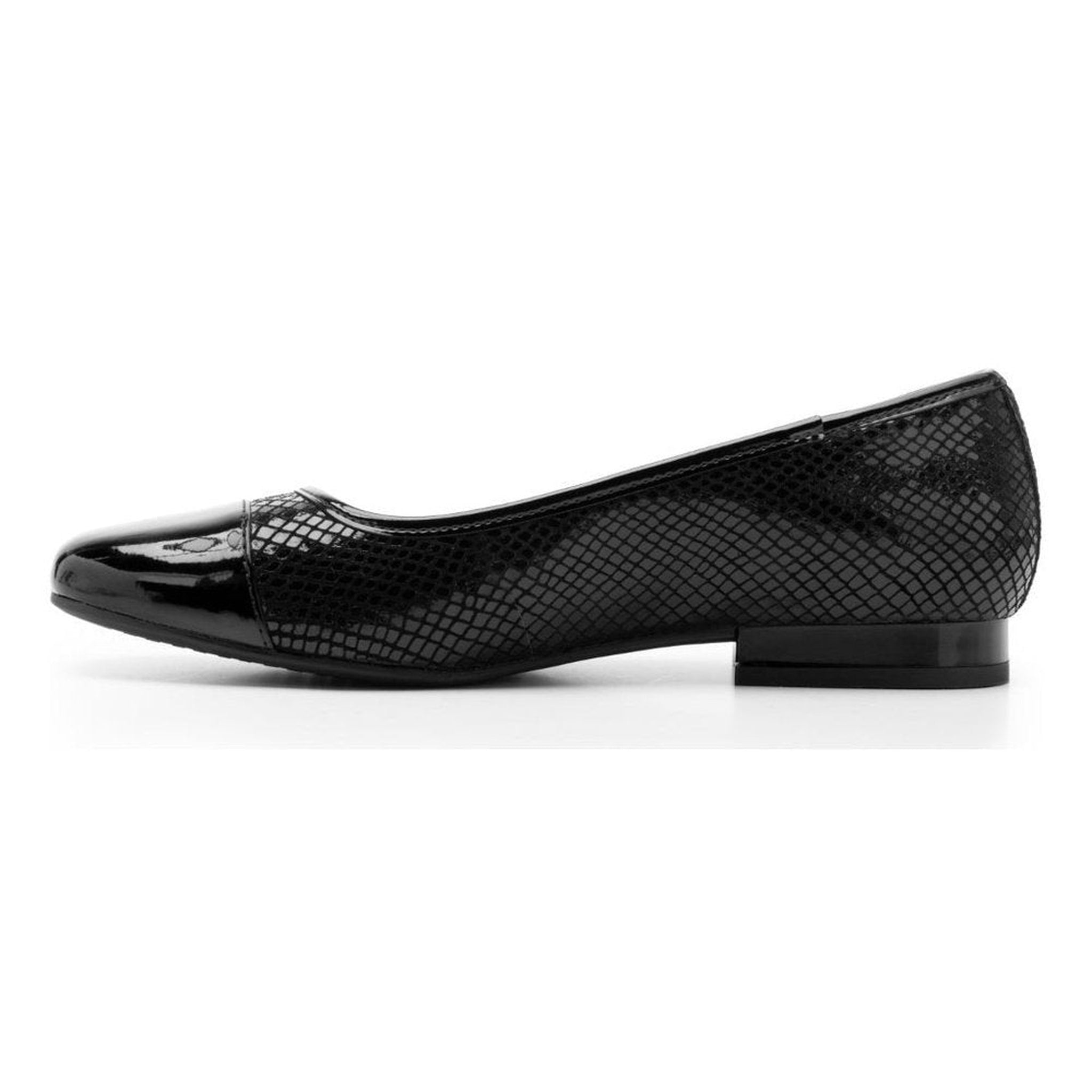 Ballerinas Flats Mujer Flexi Texturizada 119903 Negro Confort