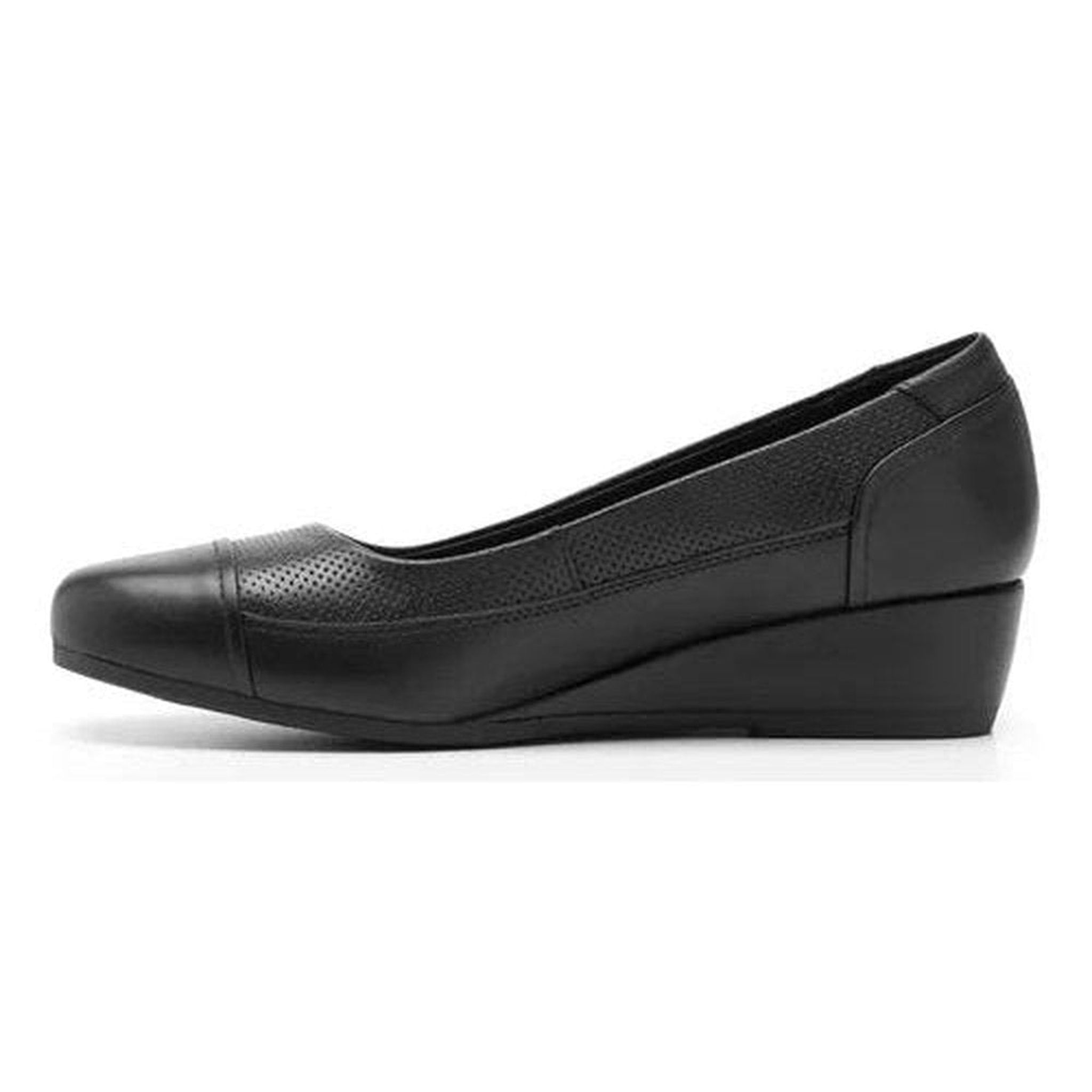 Zapato Flexi Negro Con Tacon Para Mujer Confort 127002 Moda