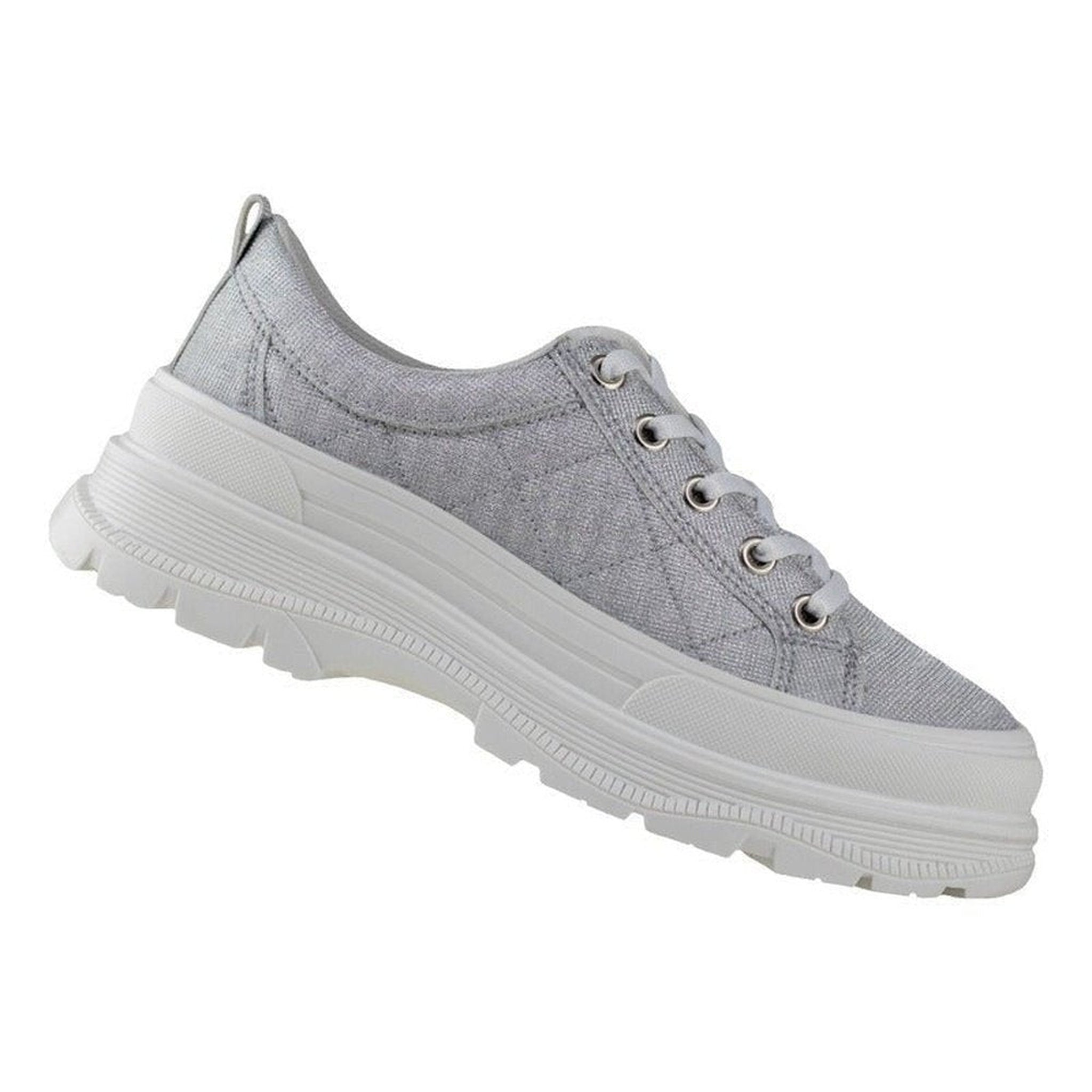 Tenis Gris Mujer Urbanos Capa De Ozono Confort 652001 Plata