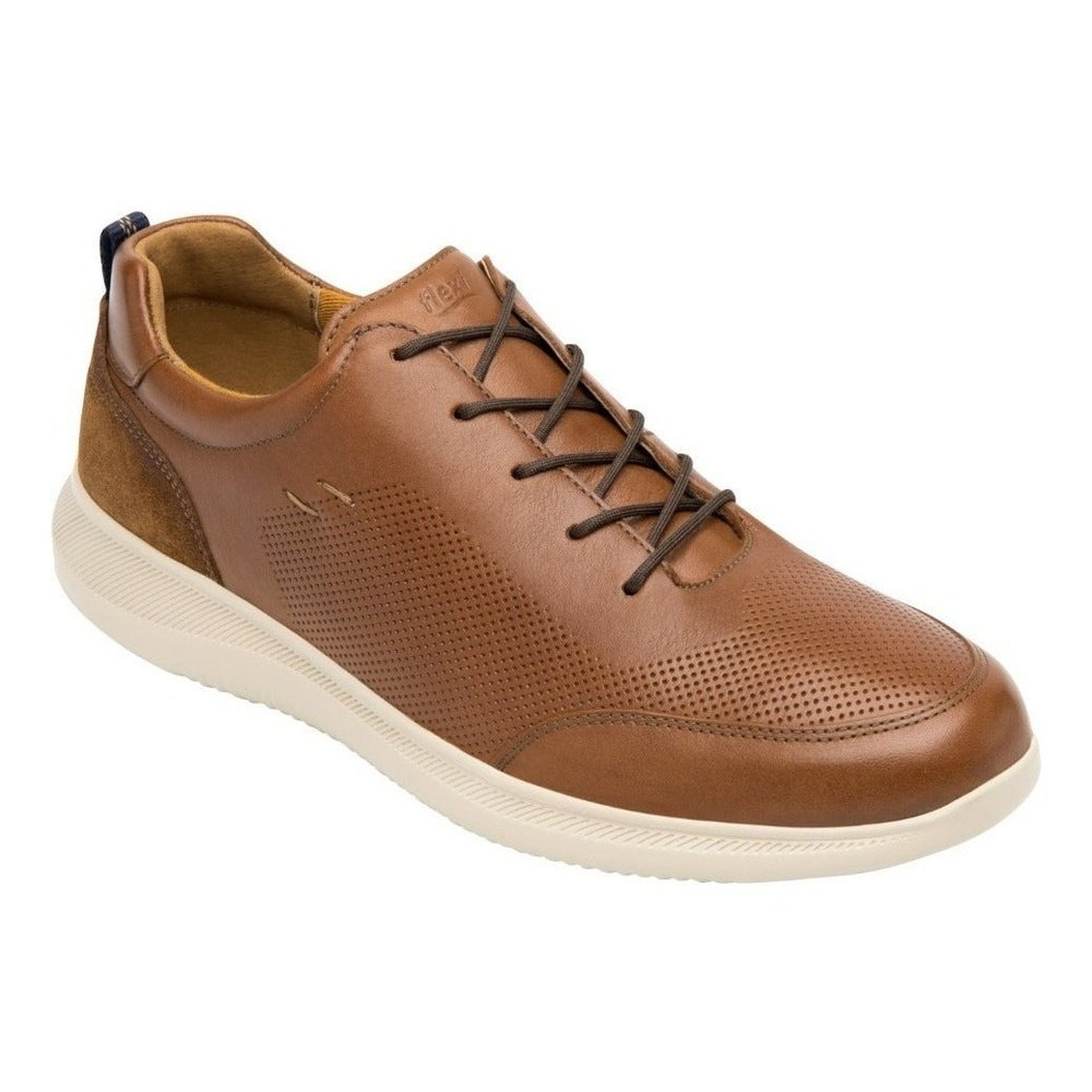 Zapato Flexi Para Hombre Tipo Derby 413005 Tan Flowtek