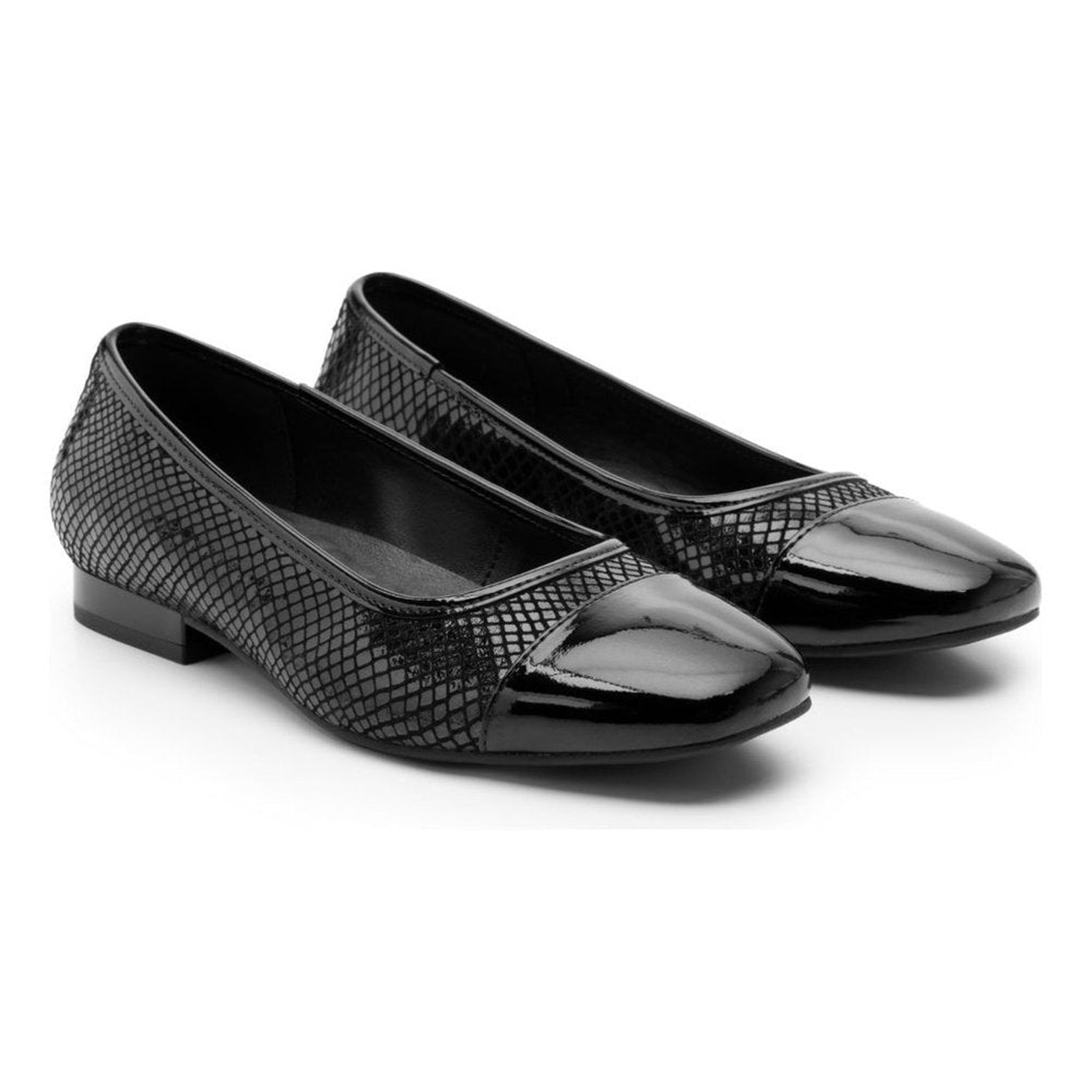 Ballerinas Flats Mujer Flexi Texturizada 119903 Negro Confort