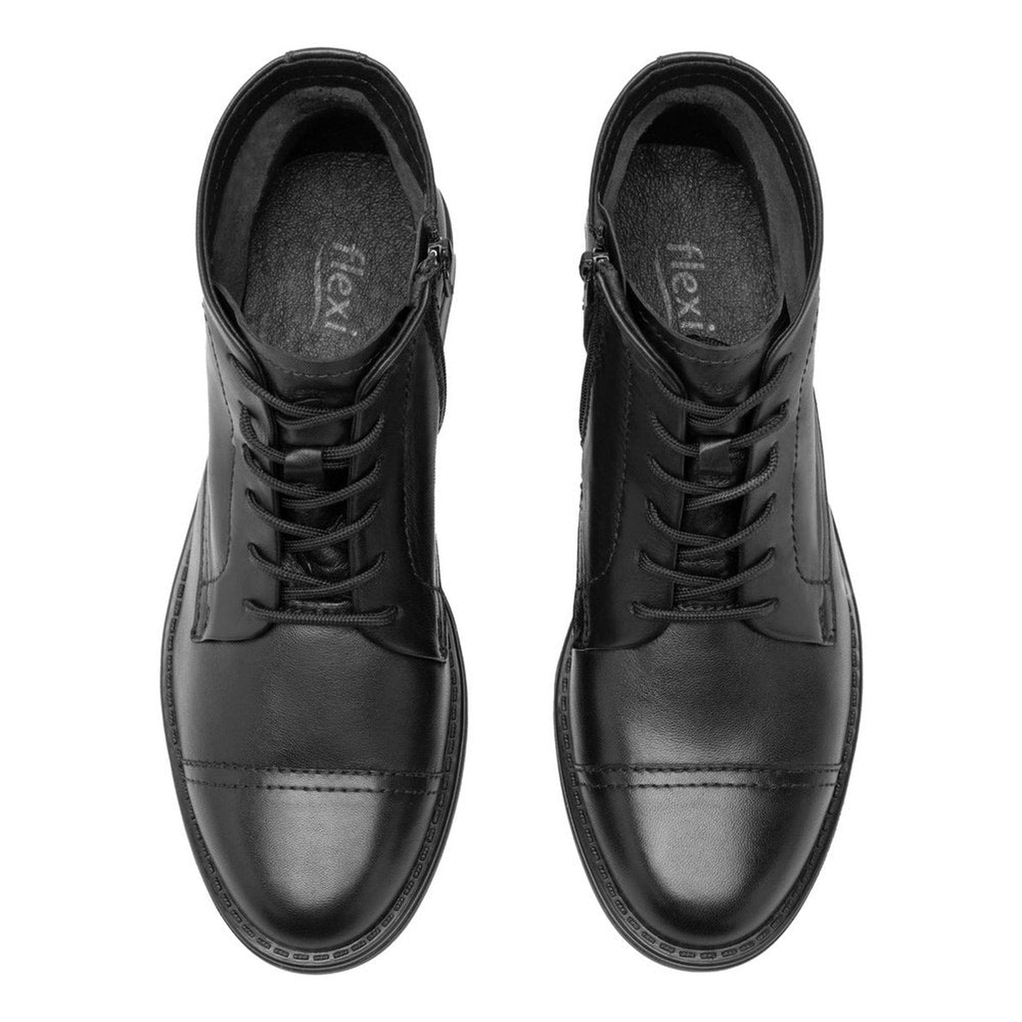 Botines Clasicos Semivetir Flexi Mujer Negro 126907 Cierre Lateral