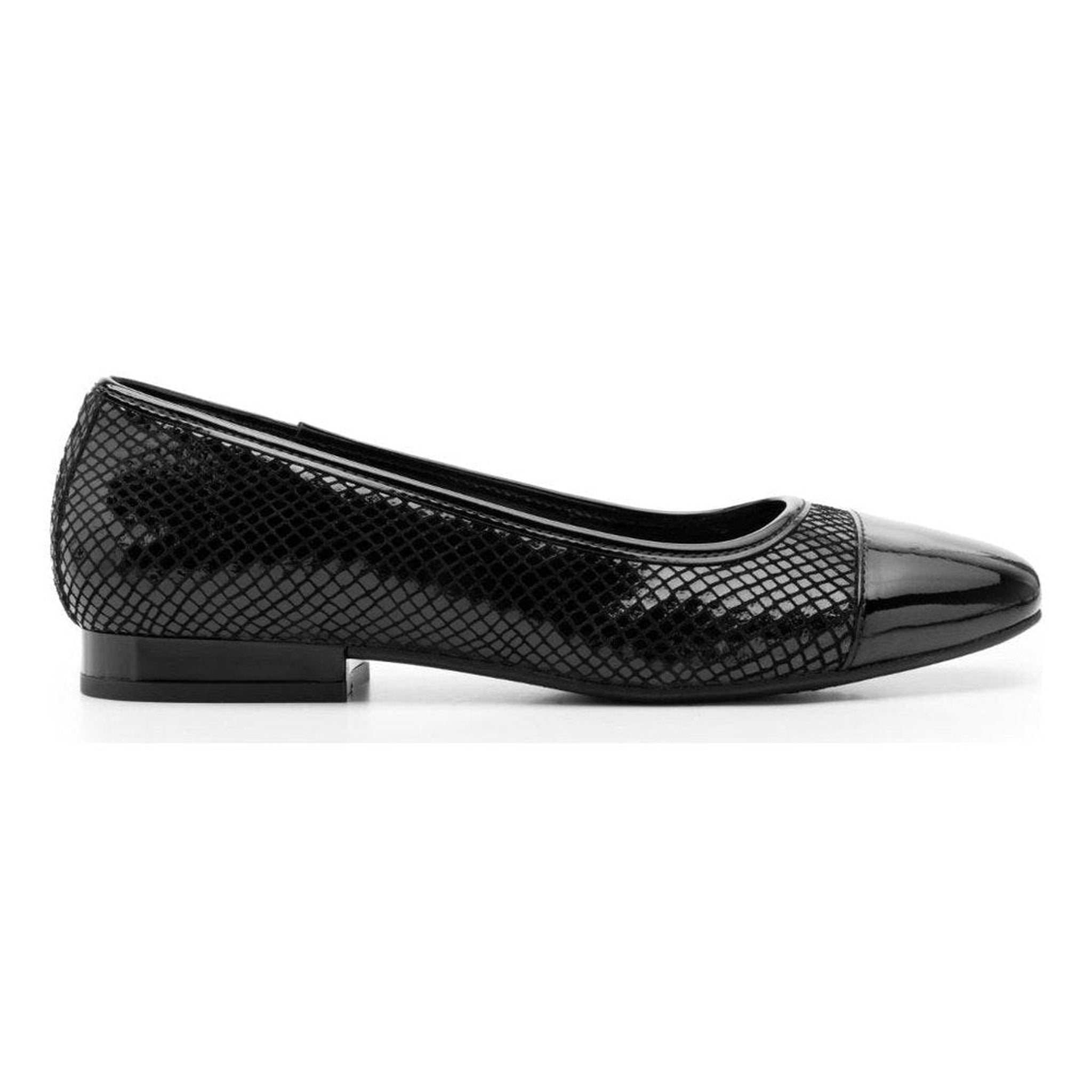Ballerinas Flats Mujer Flexi Texturizada 119903 Negro Confort