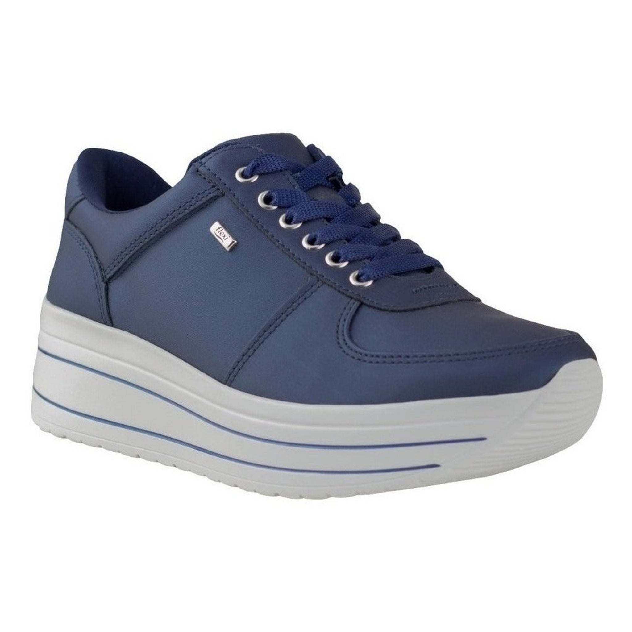 Tenis Flexi Mujer Urbanos Con Plataforma +4.5cm 101001 Azul