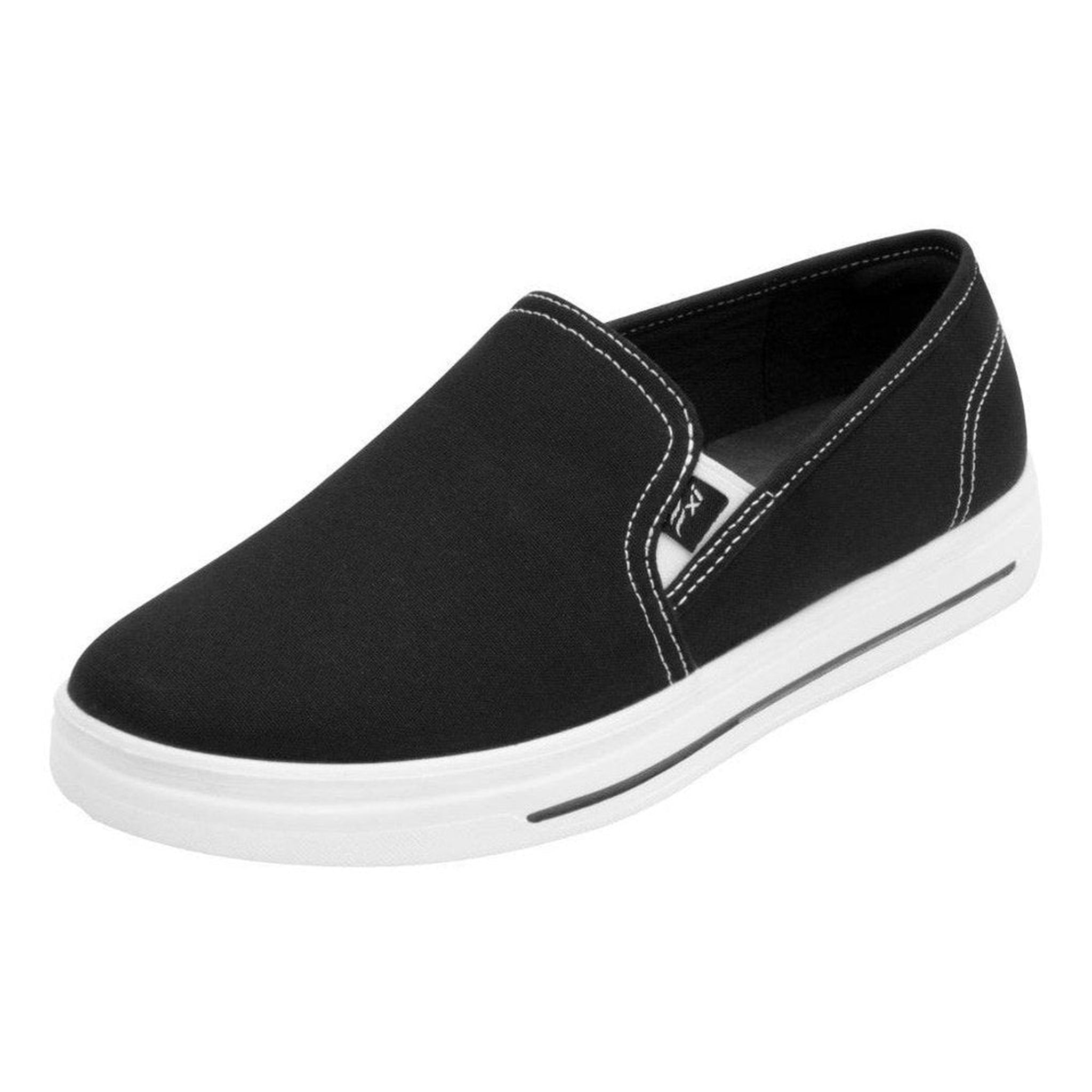 Tenis De Meter Estilo Slip On Clásicos Flexi 101813 Negro