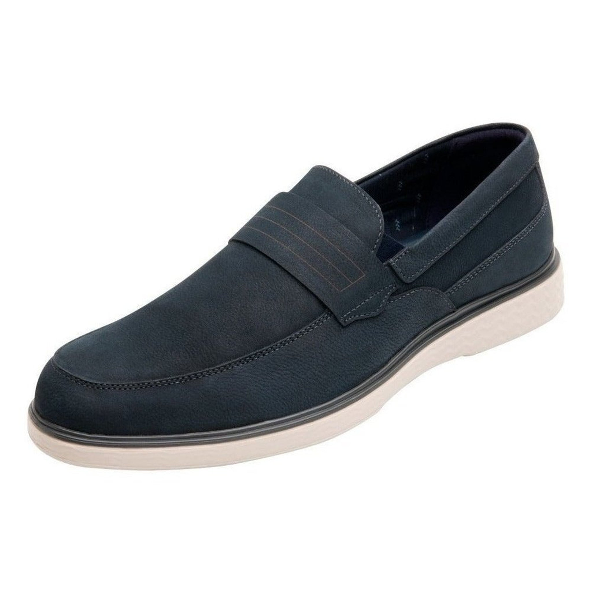 Mocasin Clasico Para Hombre Flexi 409403 Azul Piel Nobuck