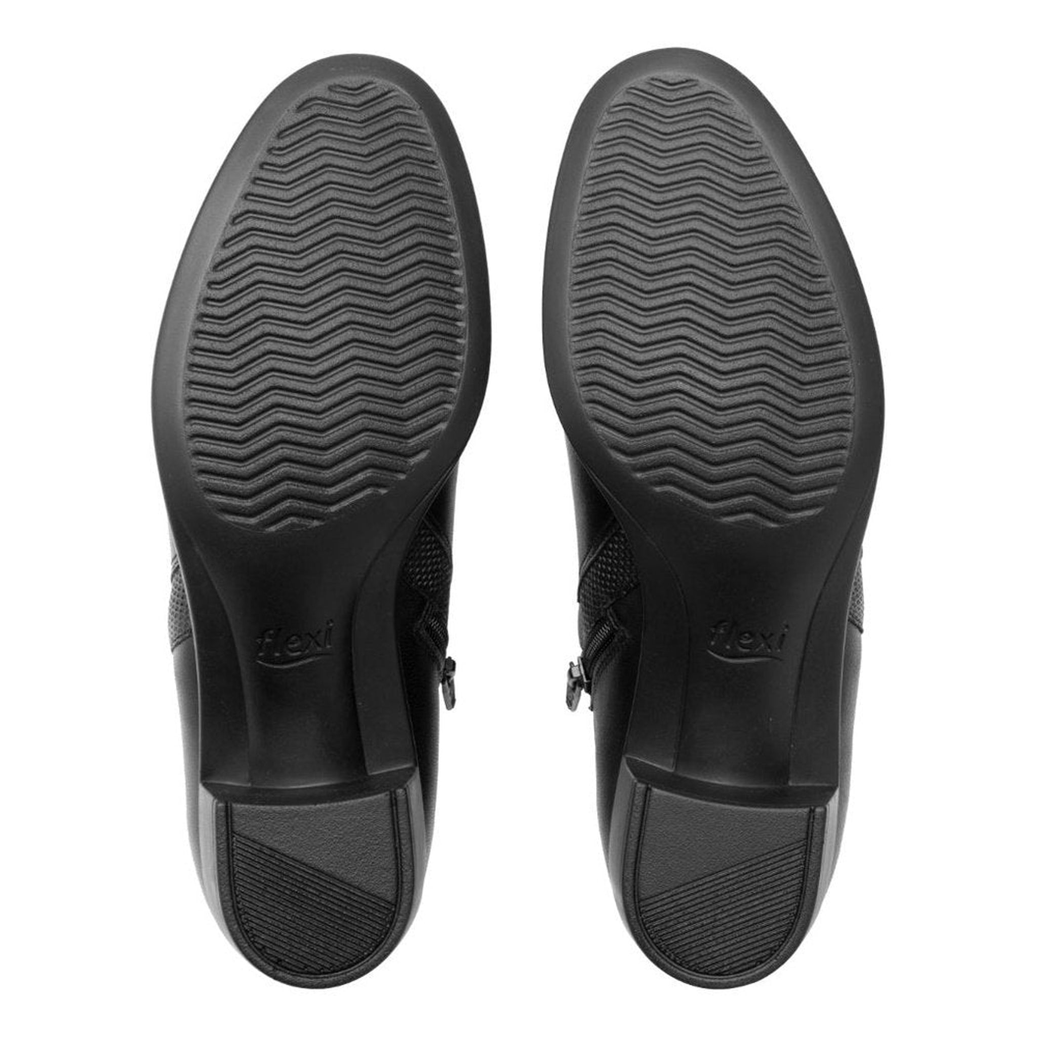 Zapato De Tacon Mujer Flexi Semi Vestir 110413 Negro Cierre