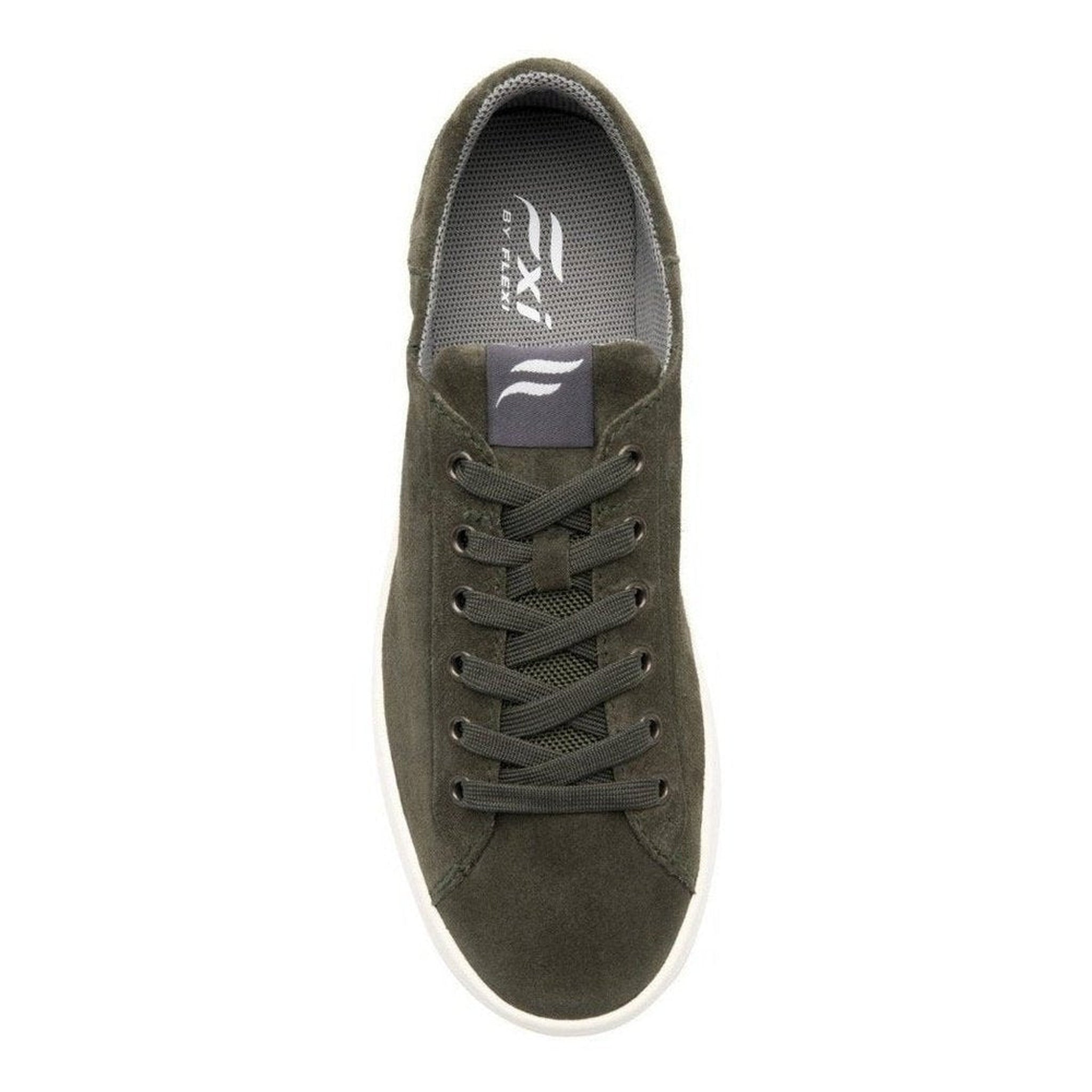 Tenis Sneakers Choclo Hombre Flexi 412402 Olivo Piel Origina