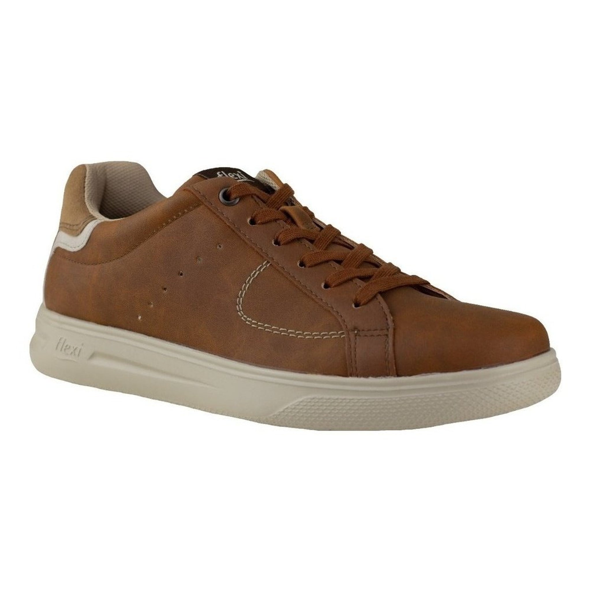 Tenis Hombre Sneakers Casual Moda Flexi 401216 Tan Livianos