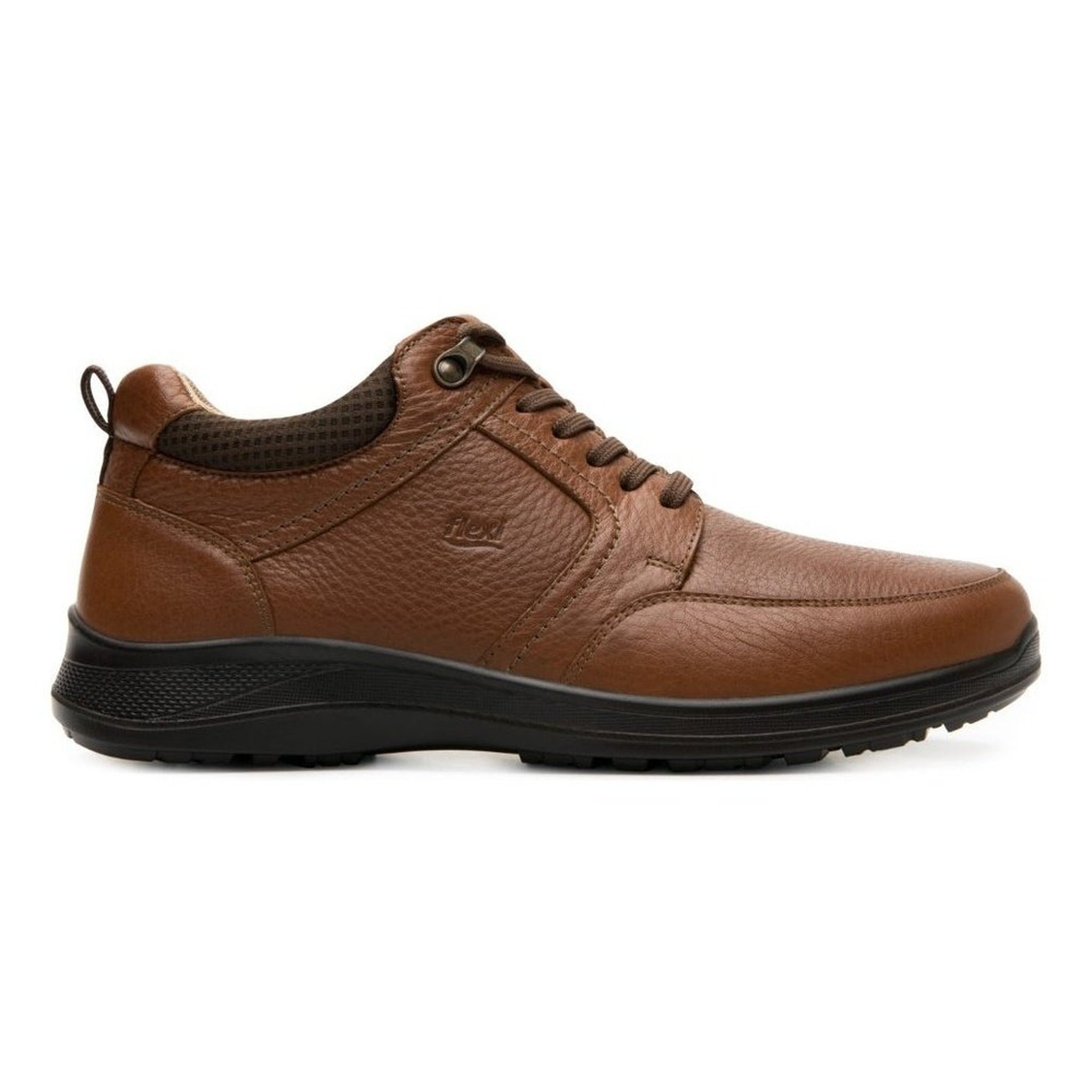 Botin Clasico Para Hombre Flexi Piel Graneada 50816 Tan Moda
