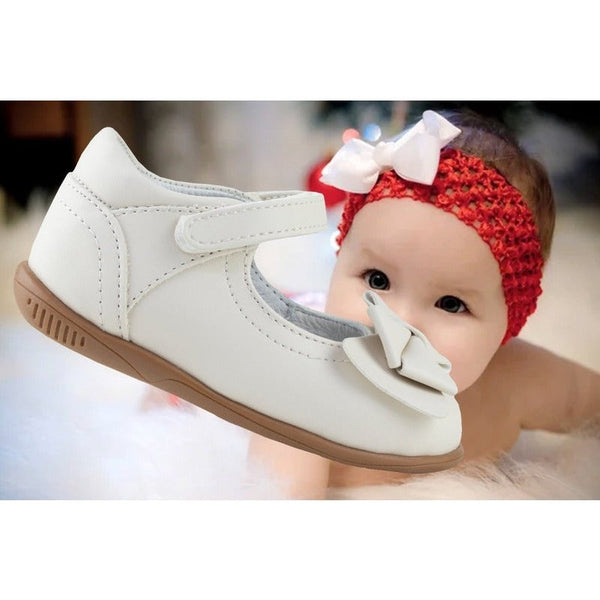 Zapato Para Bebe Chabelo Tipo Bota C79-e Latte Moño Bonito