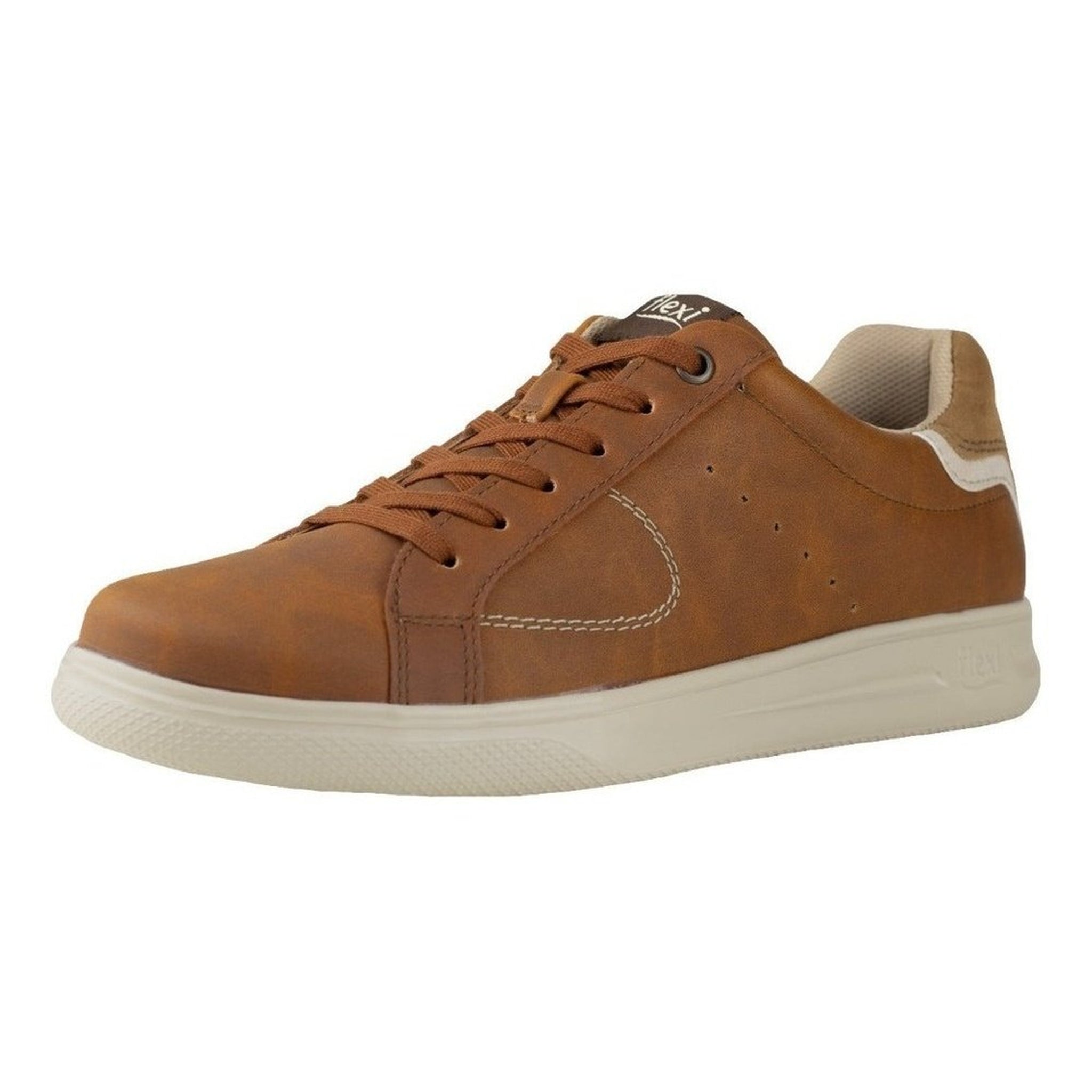 Tenis Hombre Sneakers Casual Moda Flexi 401216 Tan Livianos