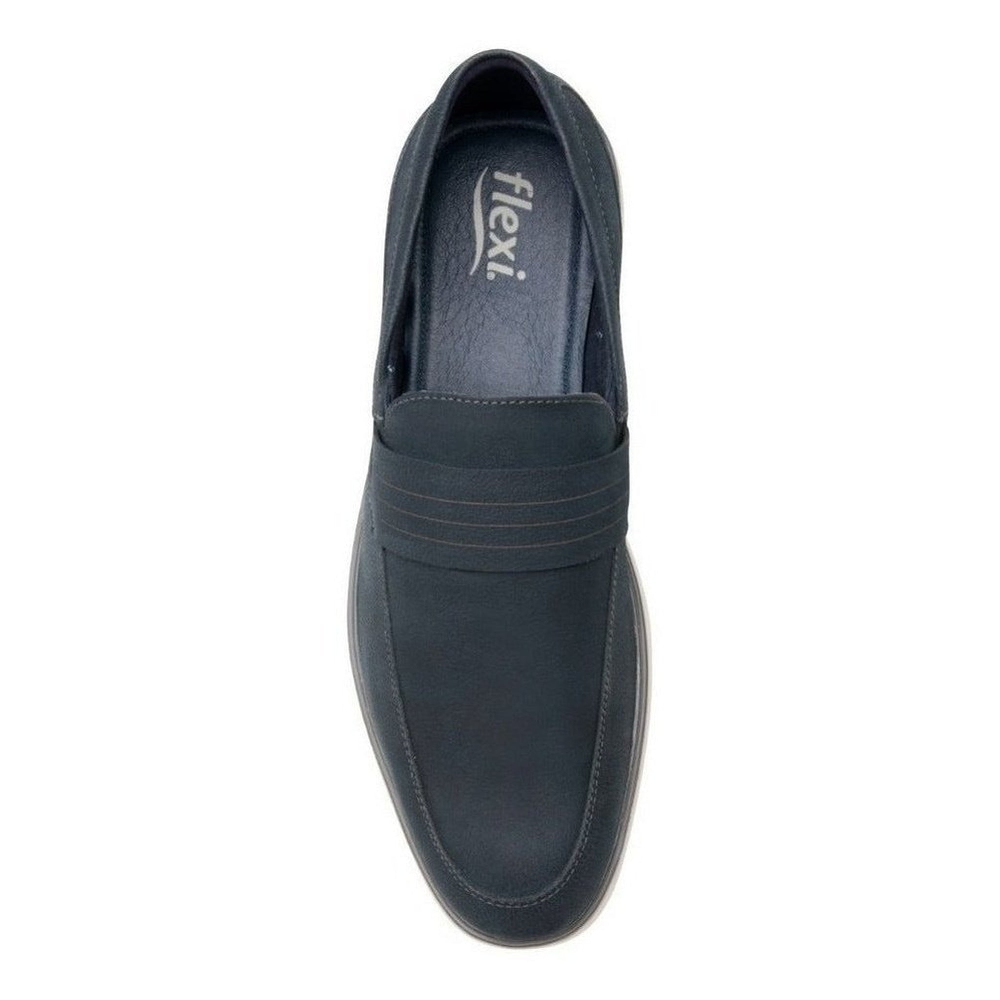 Mocasin Clasico Para Hombre Flexi 409403 Azul Piel Nobuck