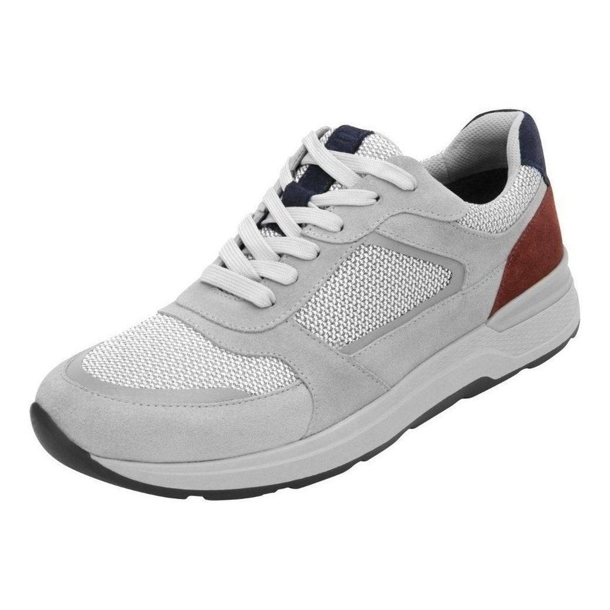 Tenis Urbano Para Hombre Flexi Moda 406903 Gris Piel Gamuza