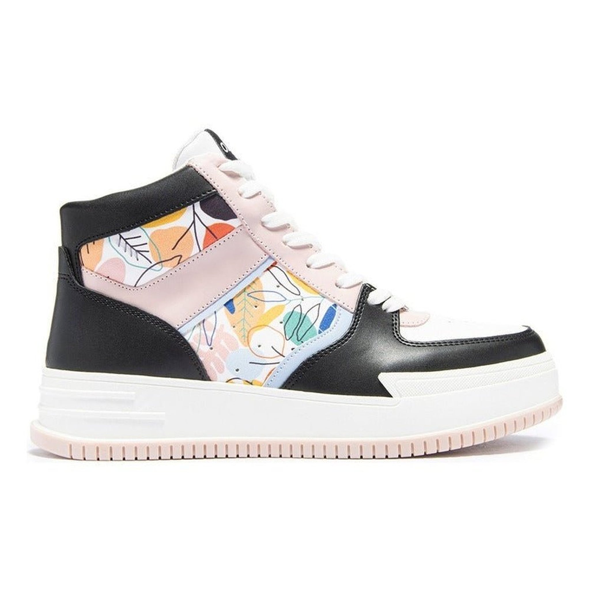 Tenis Urbanos Suela Gruesa Capa De Ozono Mujer 625502 Negro
