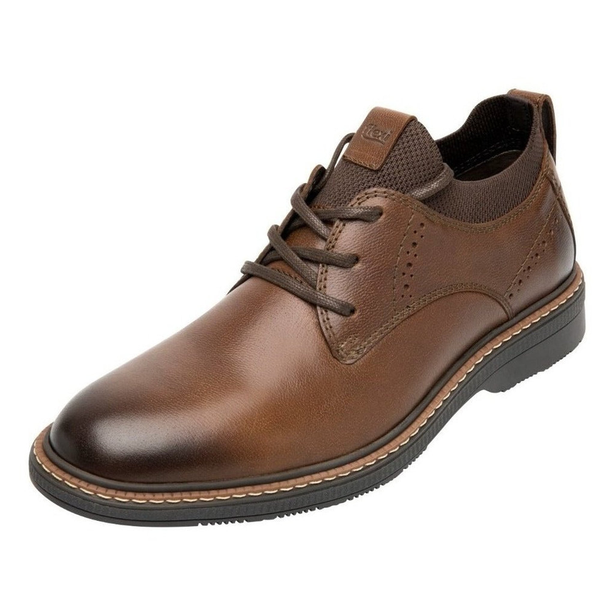 Zapato Derby Flexi Semivestir Hombre Stretch 412801 Tan Moda