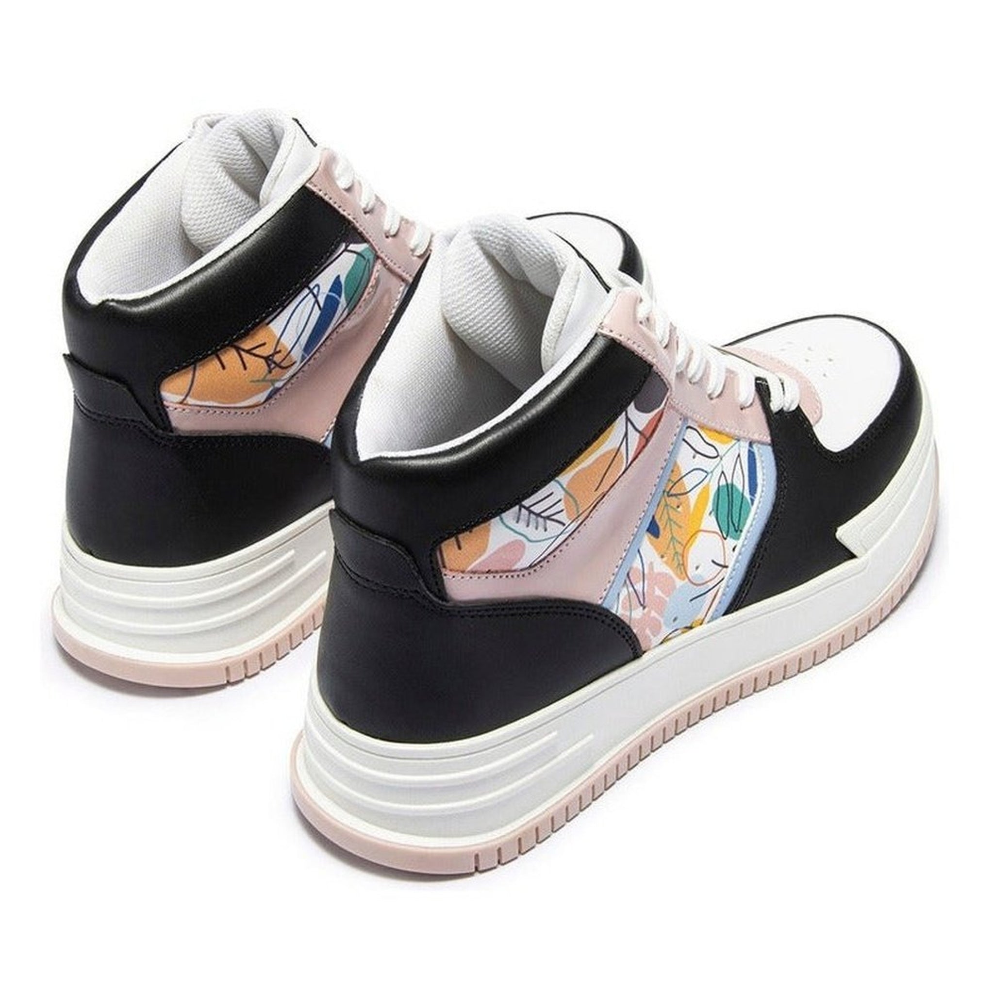 Tenis Urbanos Suela Gruesa Capa De Ozono Mujer 625502 Negro