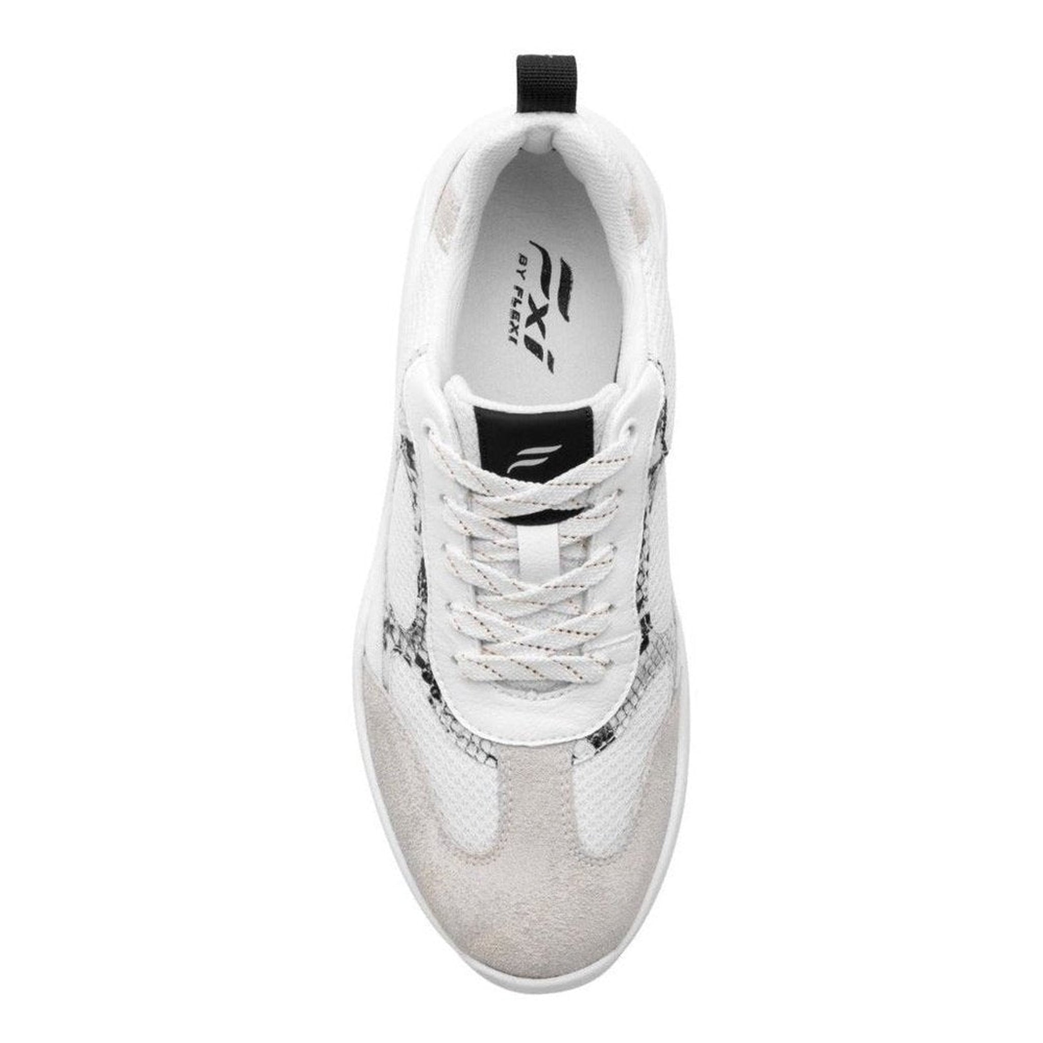 Tenis Urbano Sneaker Flexi Para Mujer 120301 Blanco Original
