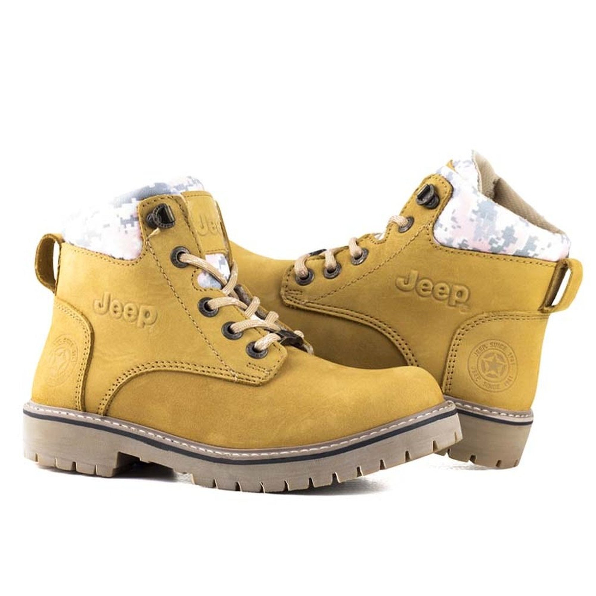 Botas Casco De Acero Mujer Jeep Nobuck Miel 10754