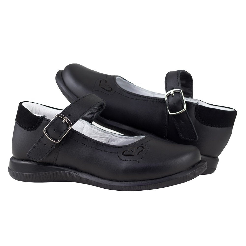 Chabelo Zapato Escolar Para Niña C333-A Piel Negro 17-21
