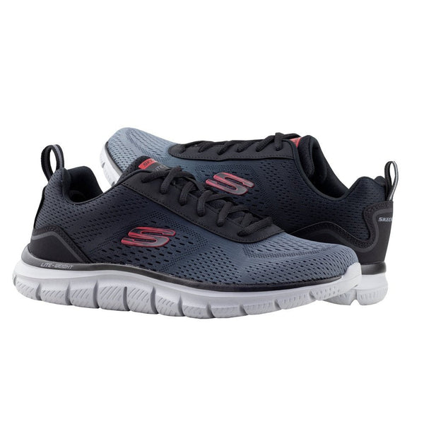 Tenis Skechers Sport Track Ripkent Caballero 232399 Negro Gris