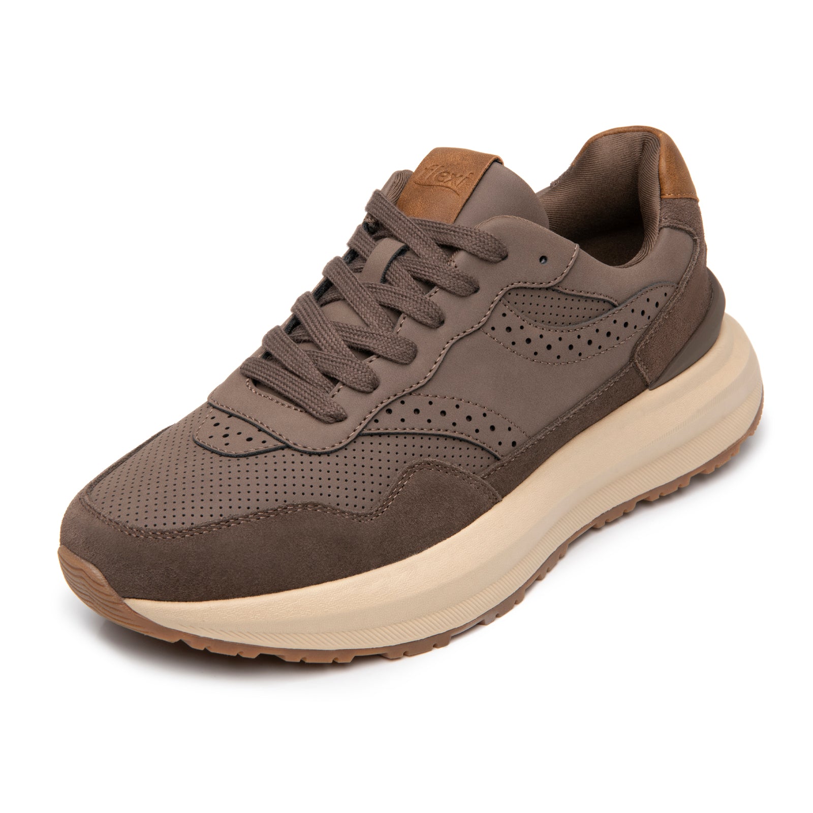 Tenis Confort Chunky Casual Para Caballero Flexi 420903 Café