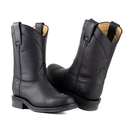 Bota Vaquera Caballero Siete Leguas Roper 1000-CTU Negro Suela De Cuero