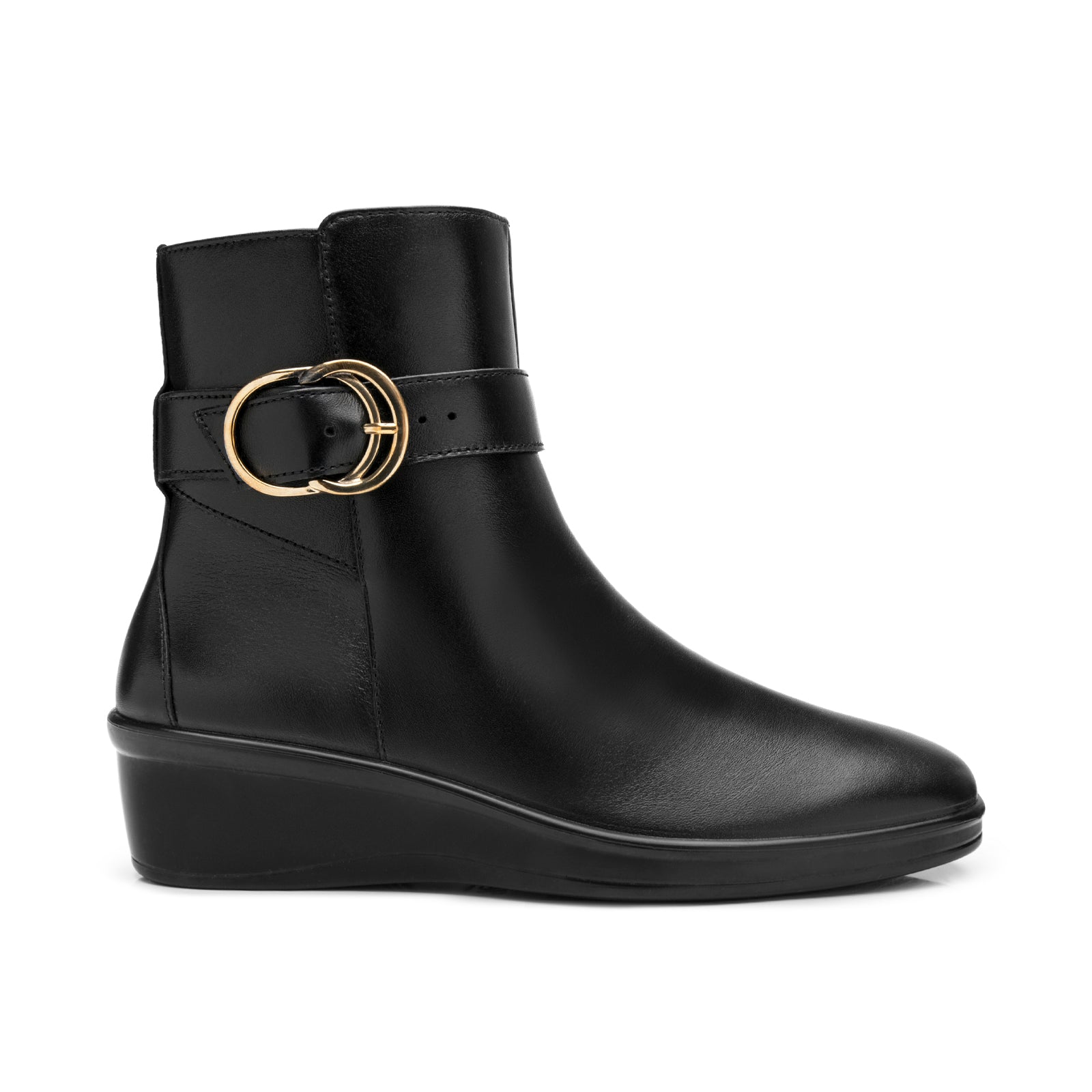 Botín Tacón Cuña Casual Para Dama Flexi 136705 Negro