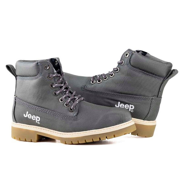 Botas Casuales Jeep De Caballero 3801 Gris Lona Originales