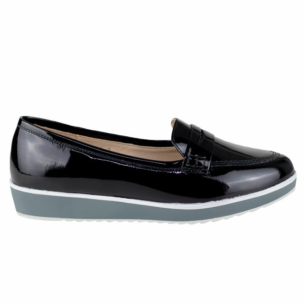 Mocasín Clásico Dama Vicenza 4411 Negro Charol