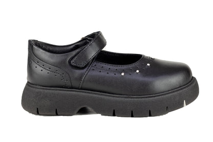 Zapato Ajuste Contactel Escolar Para Niña Chabelo C713-B Negro 21.5-24