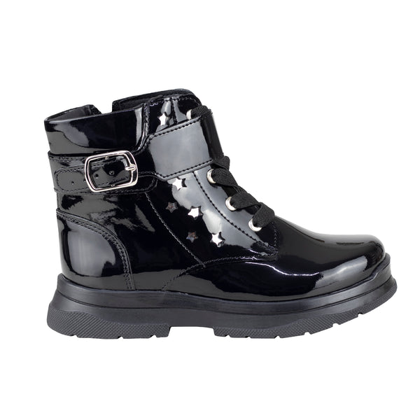 Bota de Charol Para Niña Karsten 50009-1B Negro 18-21