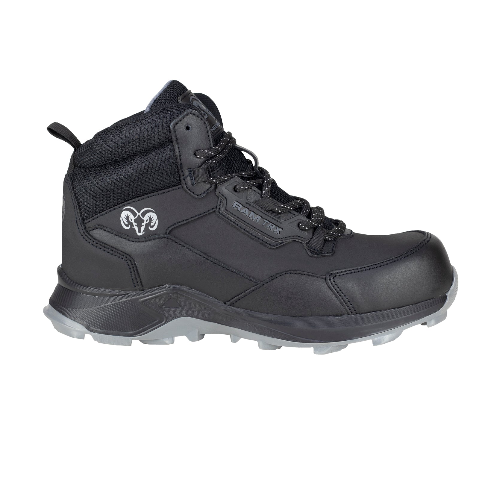 Bota Industrial Casco Acero Para Caballero New Ram 9496 Negro