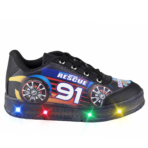 Tenis Con Luces Niño Kids Shoes 205 Negro Carrito