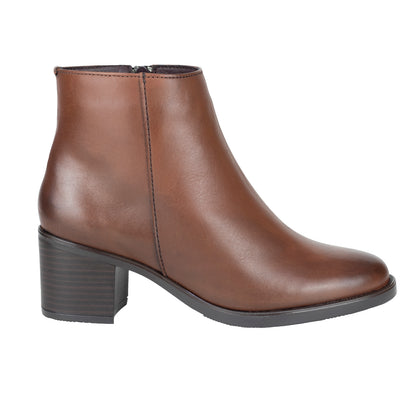 Botín de Tacón Medio Casual Para Dama Gino Cherruti 1509 Café