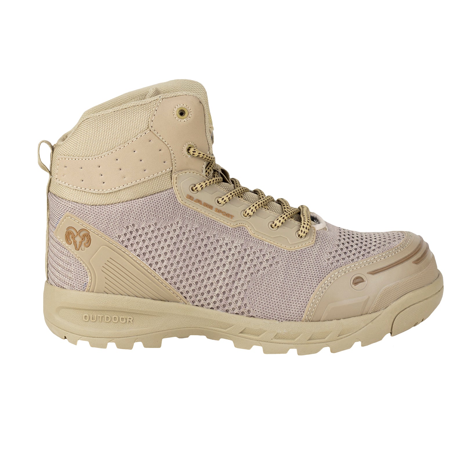 Bota Seguridad Casco Acero Para Caballero New Ram 9544 Beige