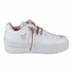 Tenis Urbano Plataforma Dama Shadow 2084 Blanco Oro Rosado